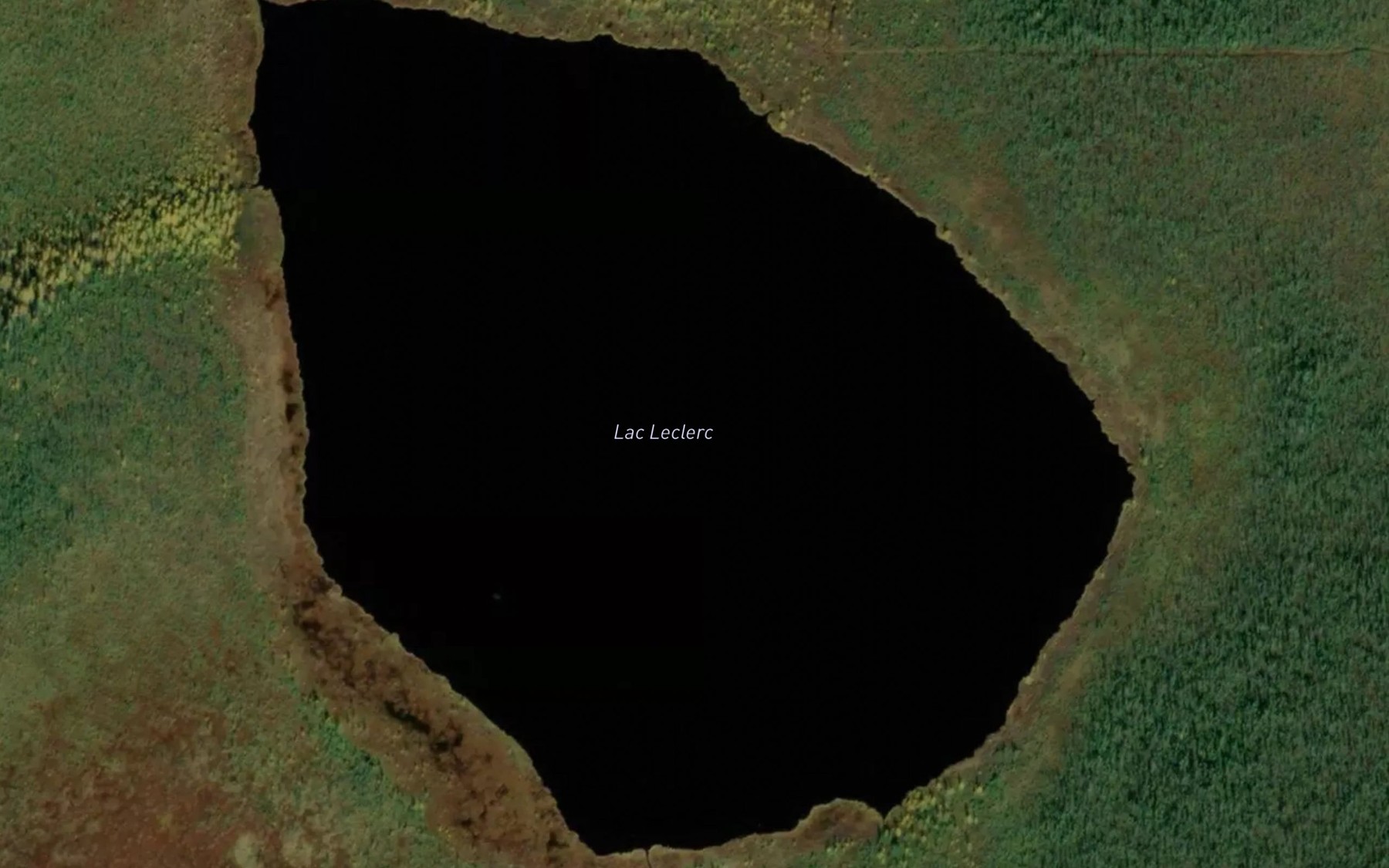 Satellite map of the Lac Leclerc