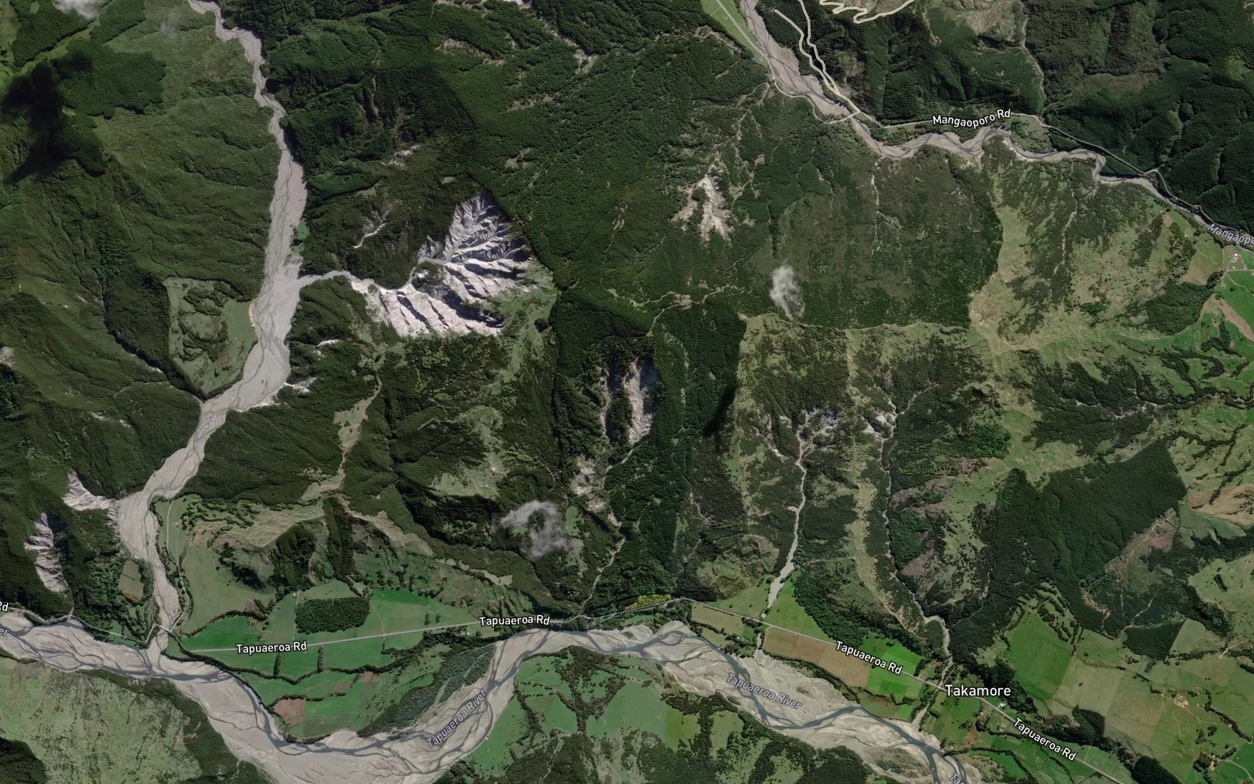 Satellite map of the Mangarara Stream