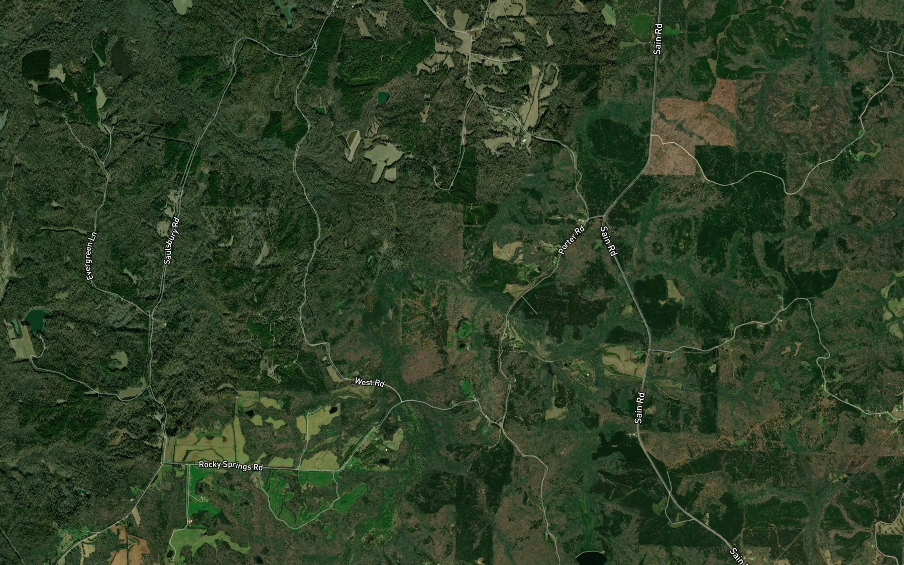 Satellite map of the Kellyham Branch