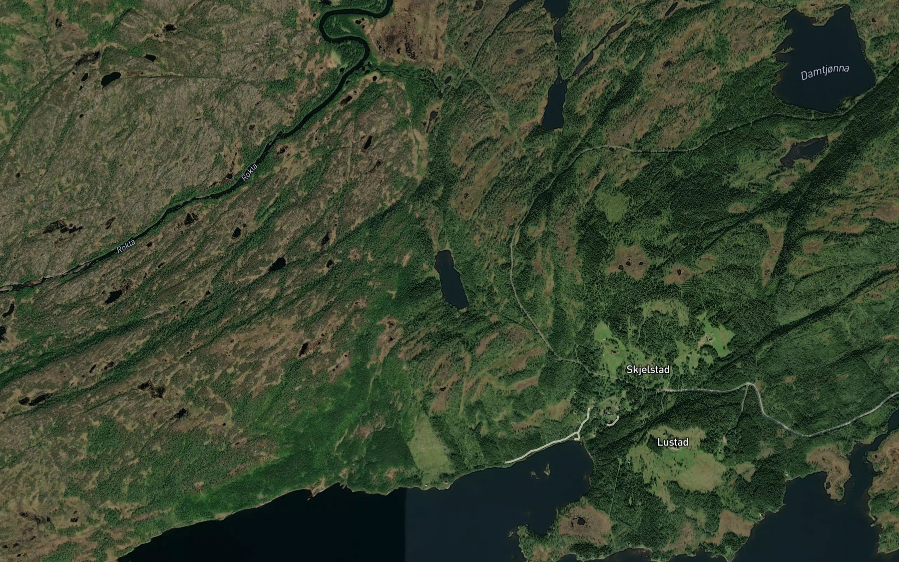 Satellite map of the Svarttjorna