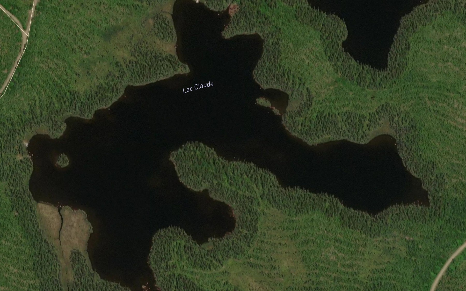 Satellite map of the Lac Claude
