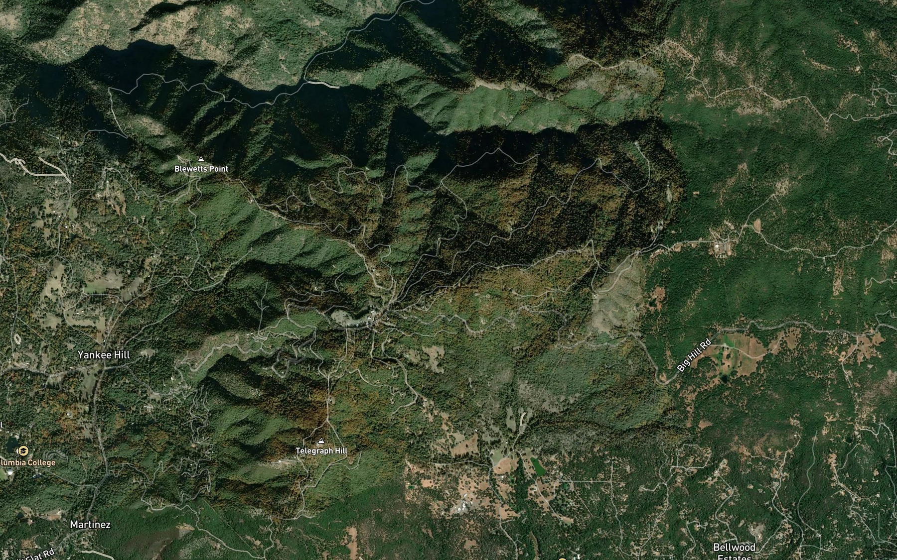 Satellite map of the Columbia Ditch
