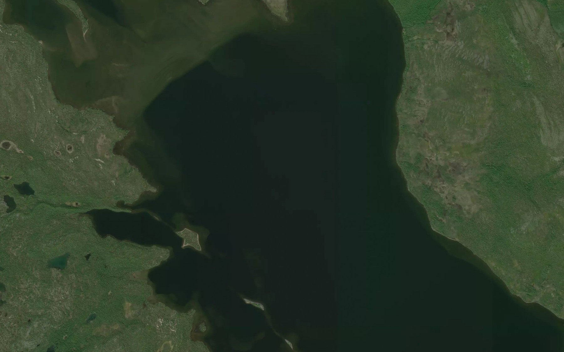 Satellite map of the Lenesjavri,lulit