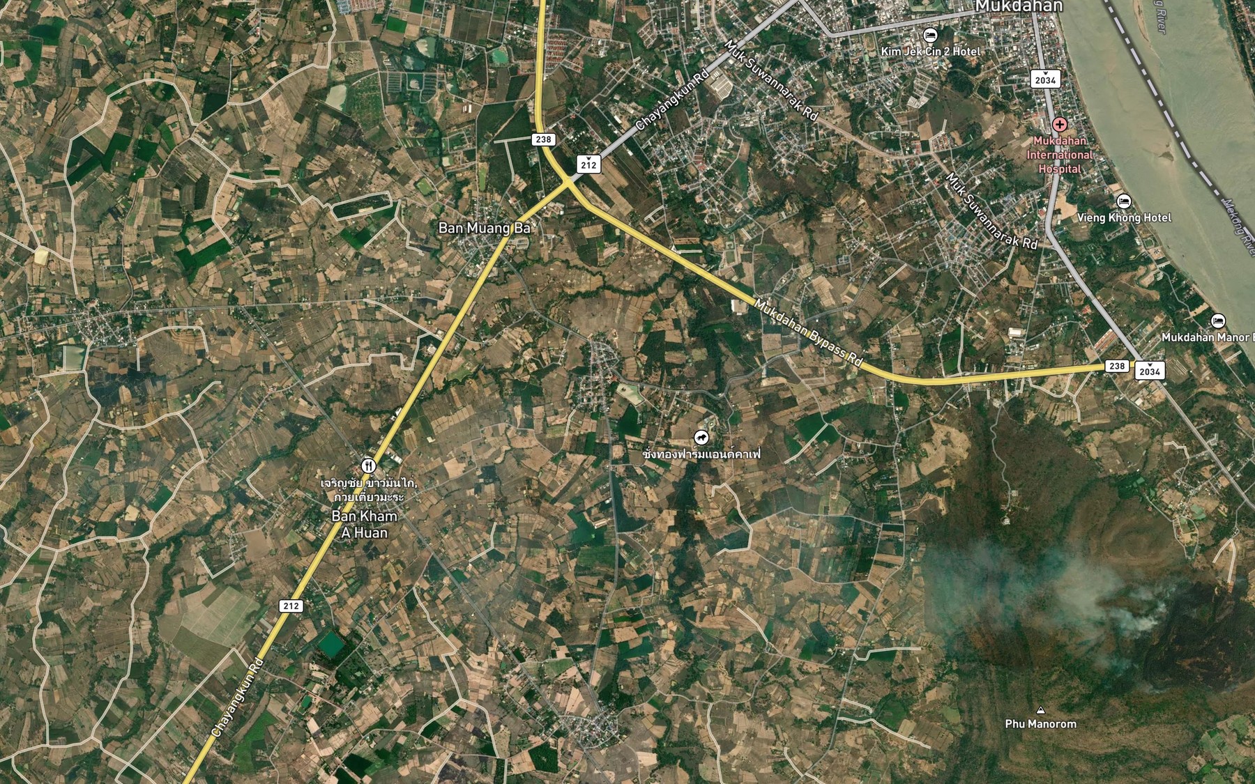 Satellite map of the Sa Nam Ban Kham Mek