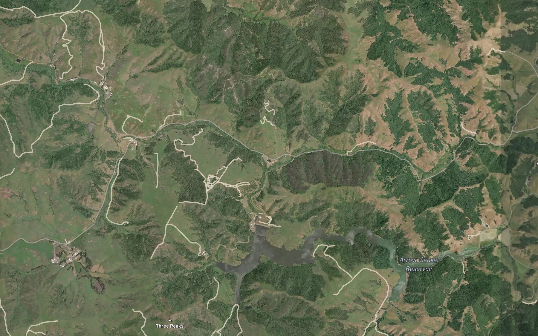 Satellite map of the Salmon Creek