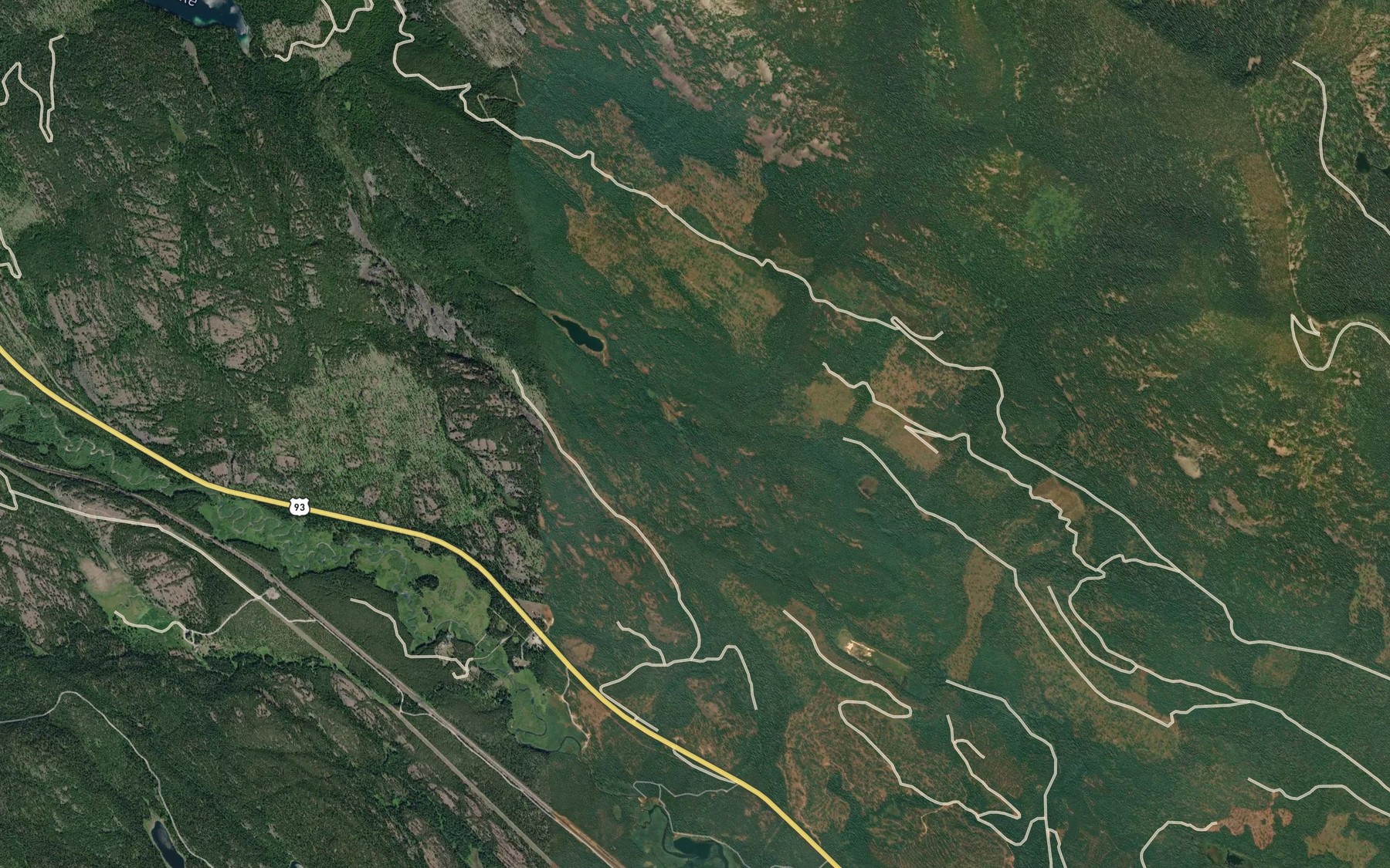 Satellite map of the Spring Creek