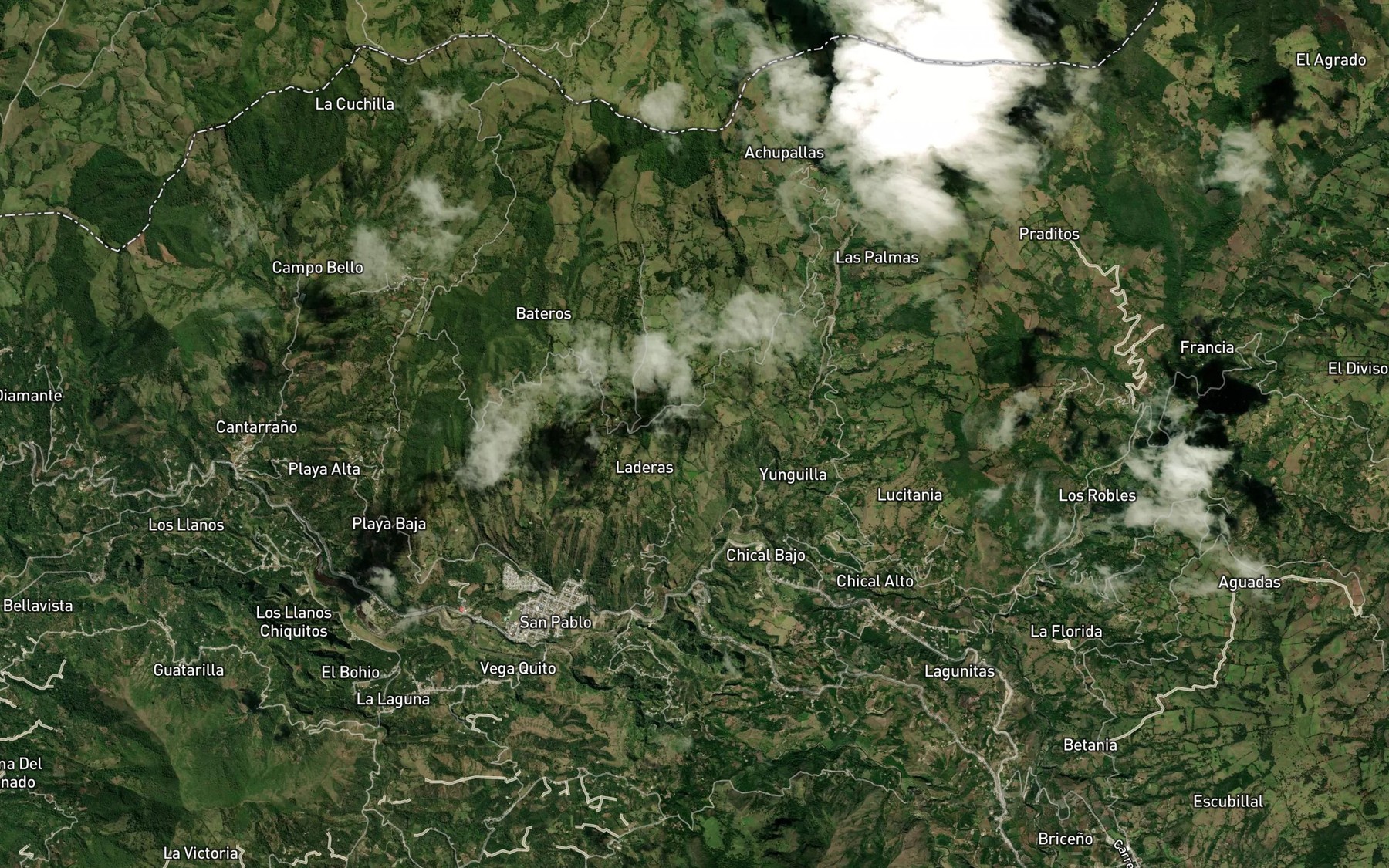 Satellite map of the Rio Sanchez