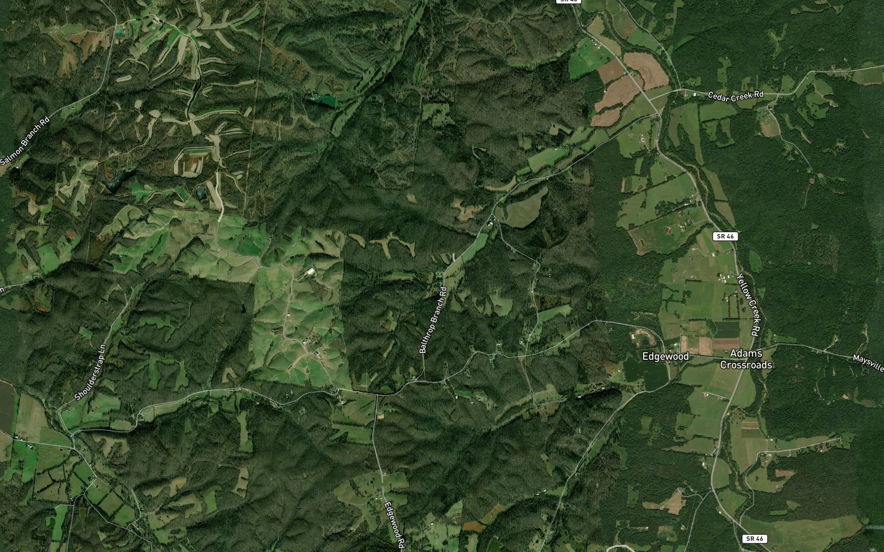 Satellite map of the Vanhook Spring