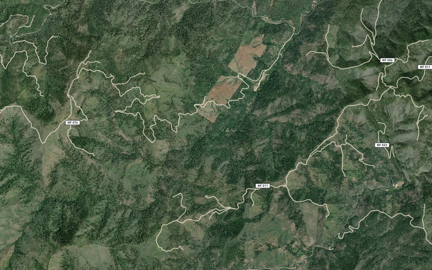 Satellite map of the Antler Creek