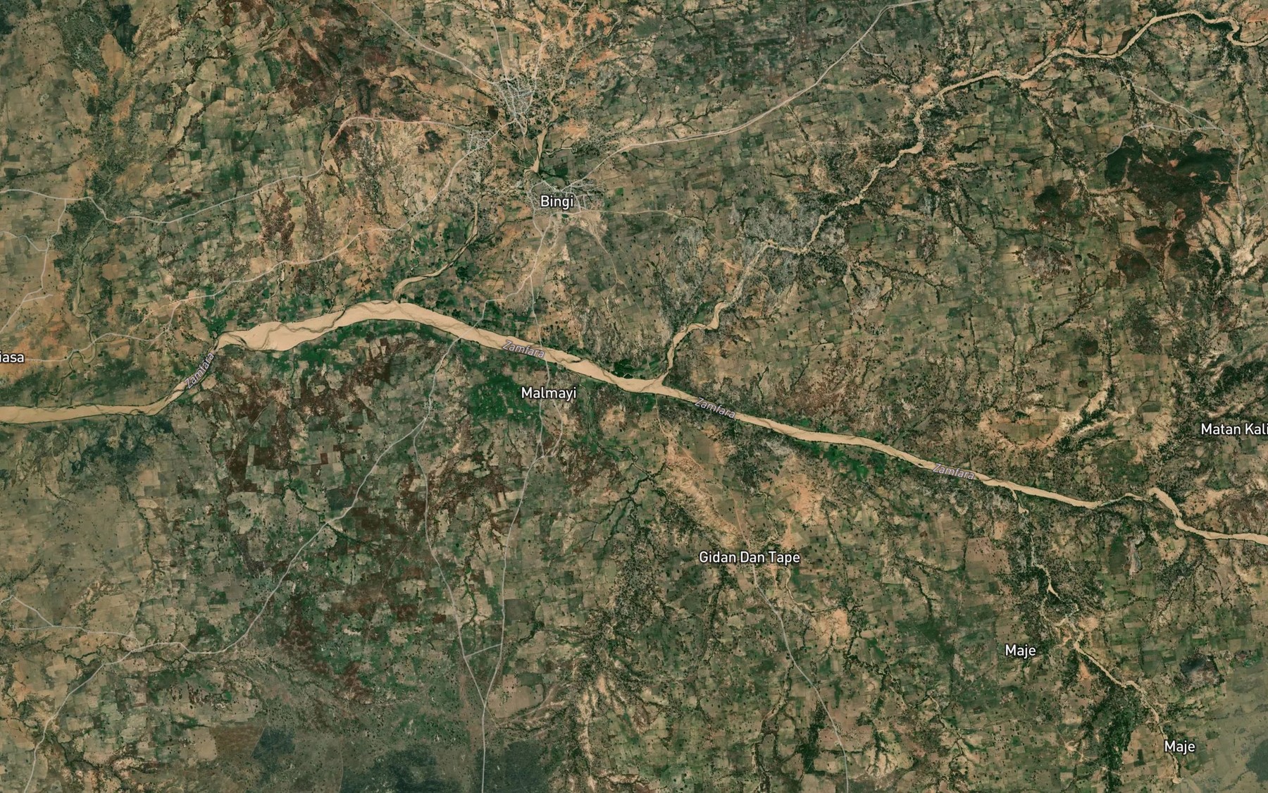 Satellite map of the Kadusa