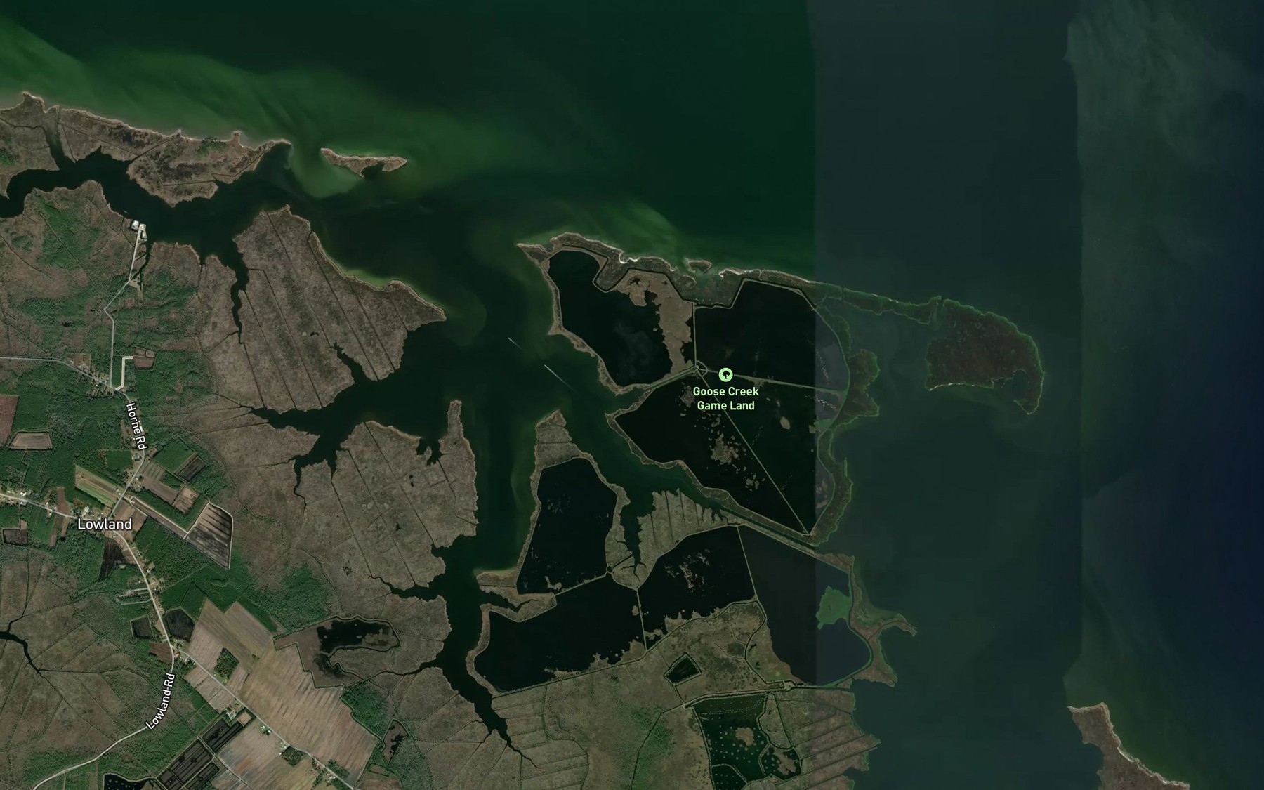 Satellite map of the Boat Creek