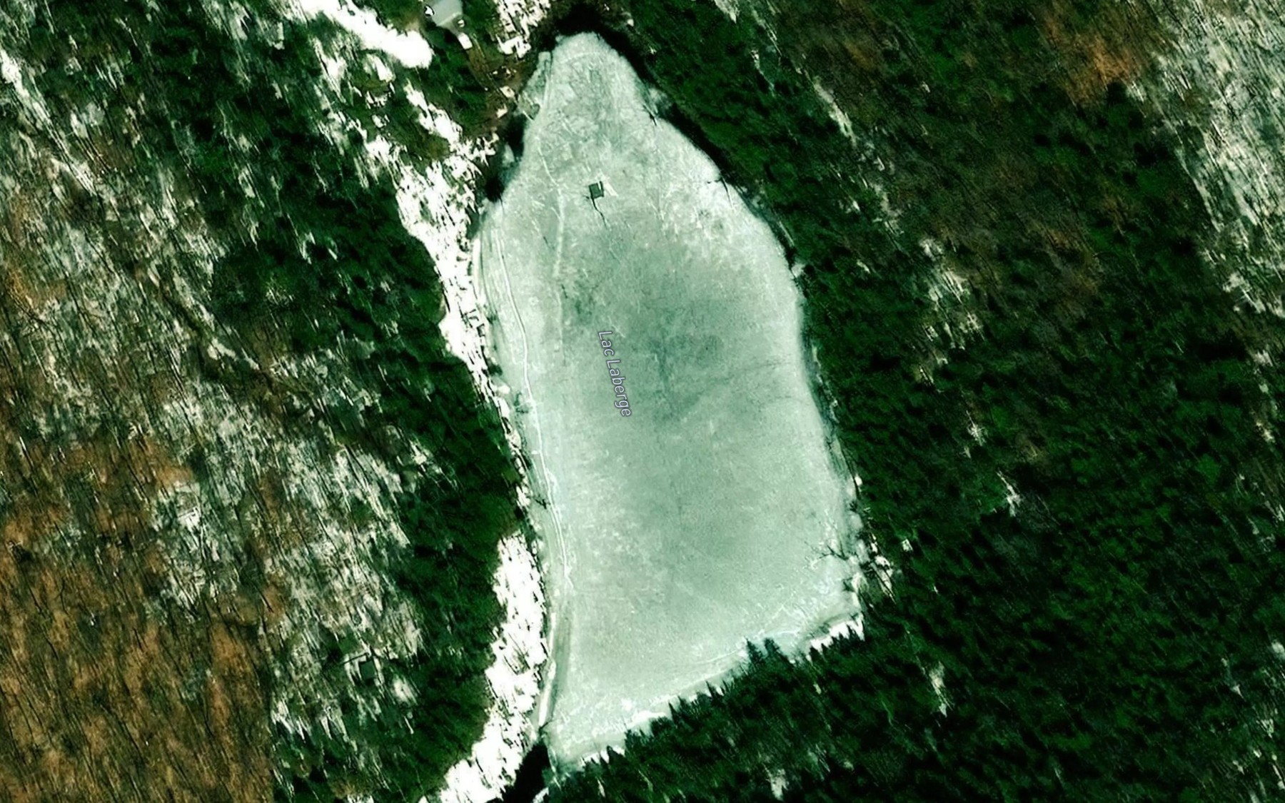 Satellite map of the Lac Laberge