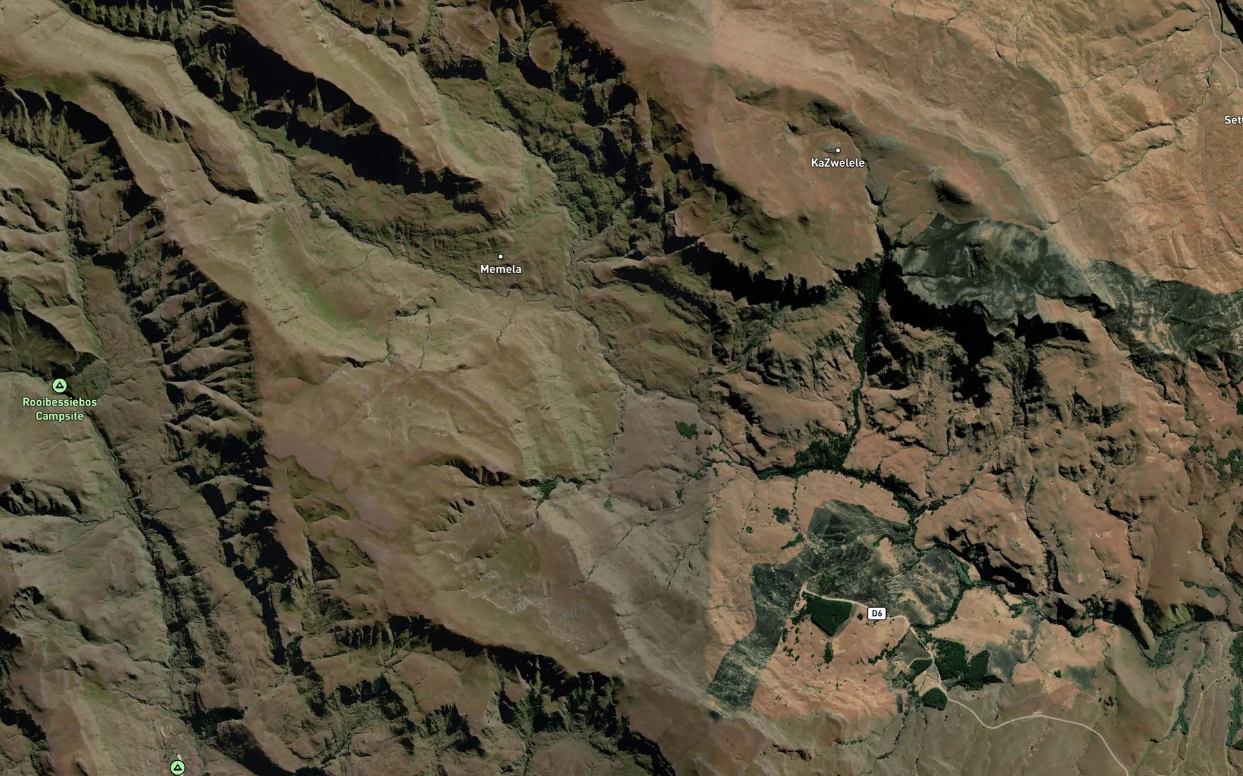 Satellite map of the Msonteni