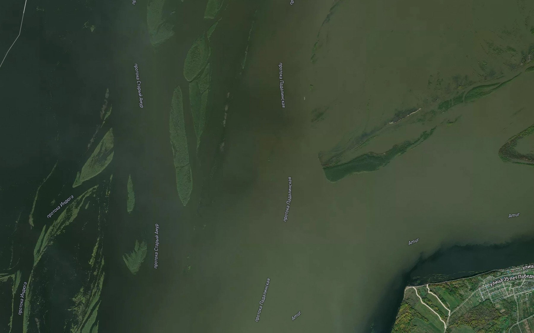 Satellite map of the Protoka Padalinskaya