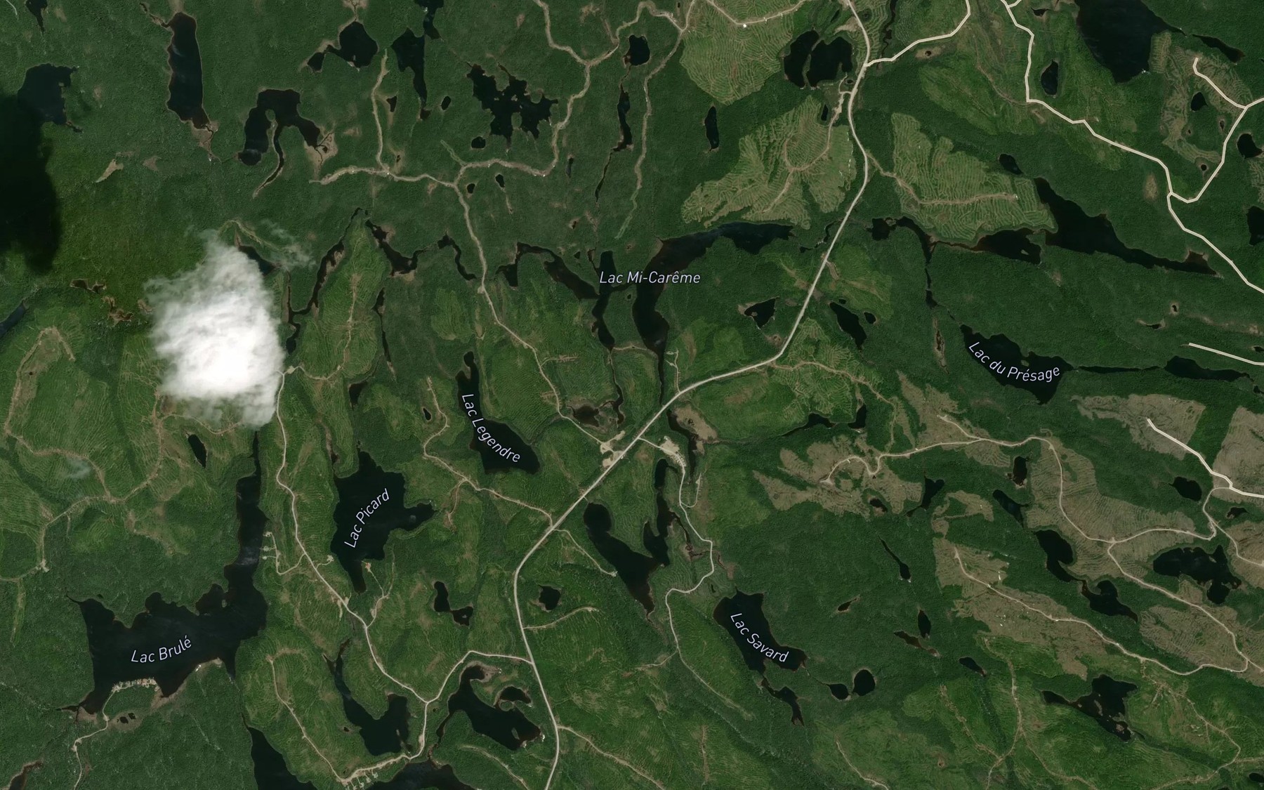 Satellite map of the Lac du Sacrifice