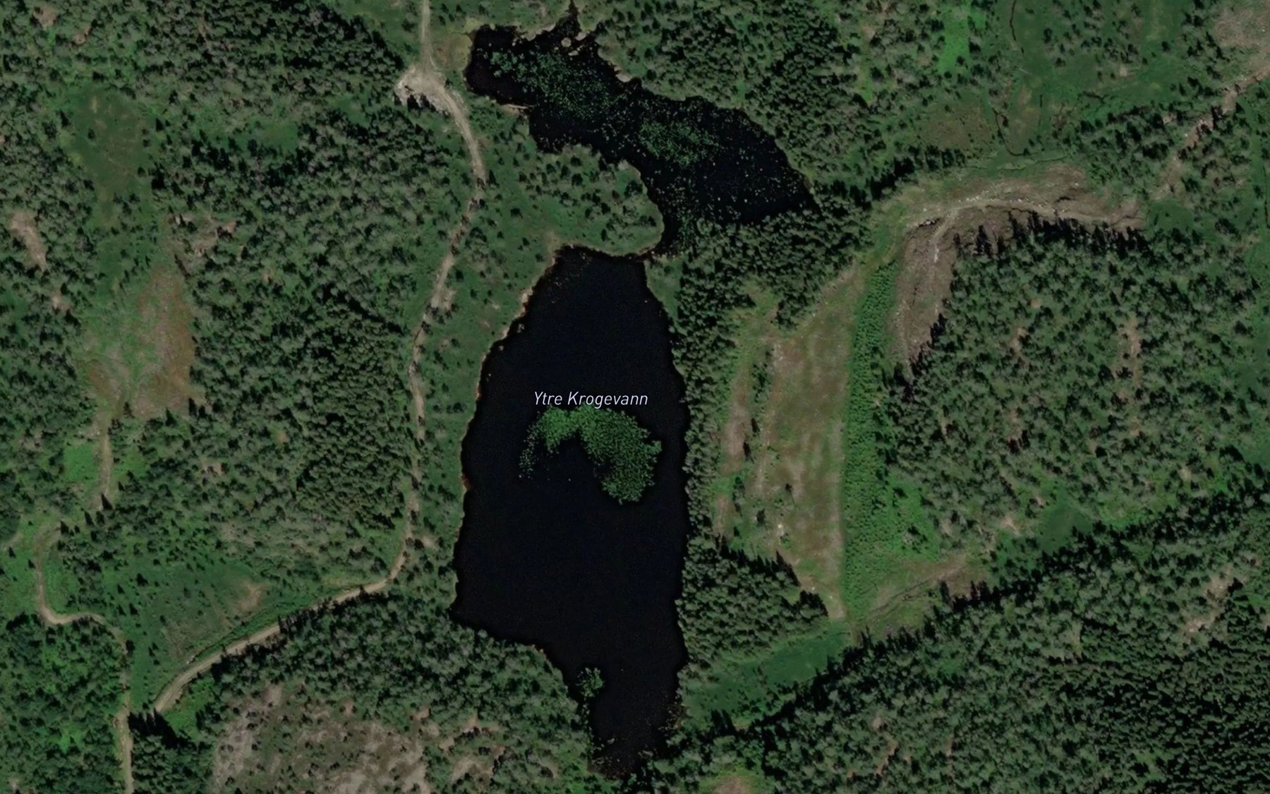 Satellite map of the Ytre Krogevann