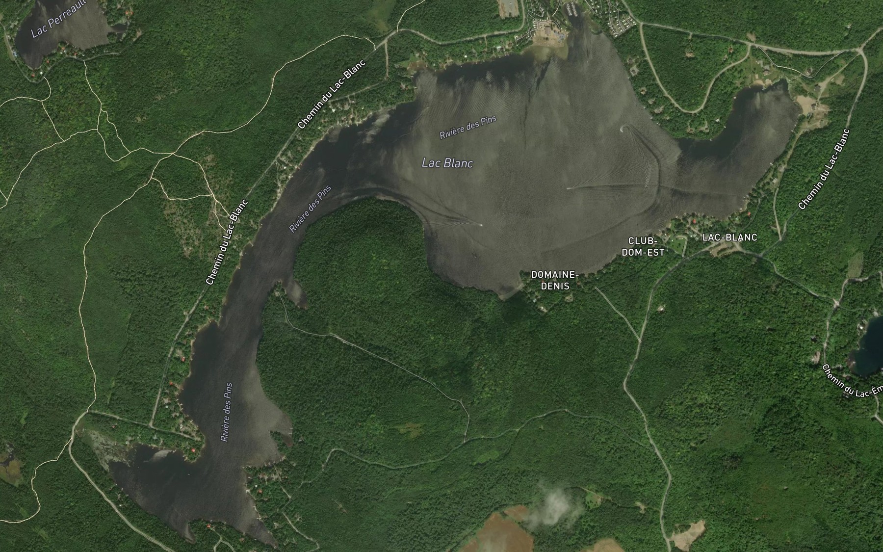 Satellite map of the Lac Blanc
