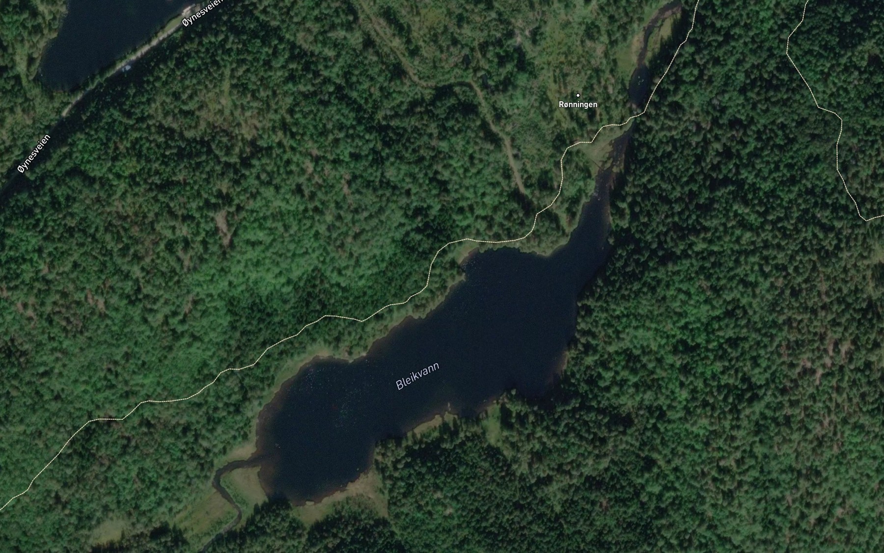 Satellite map of the Blekevatnet