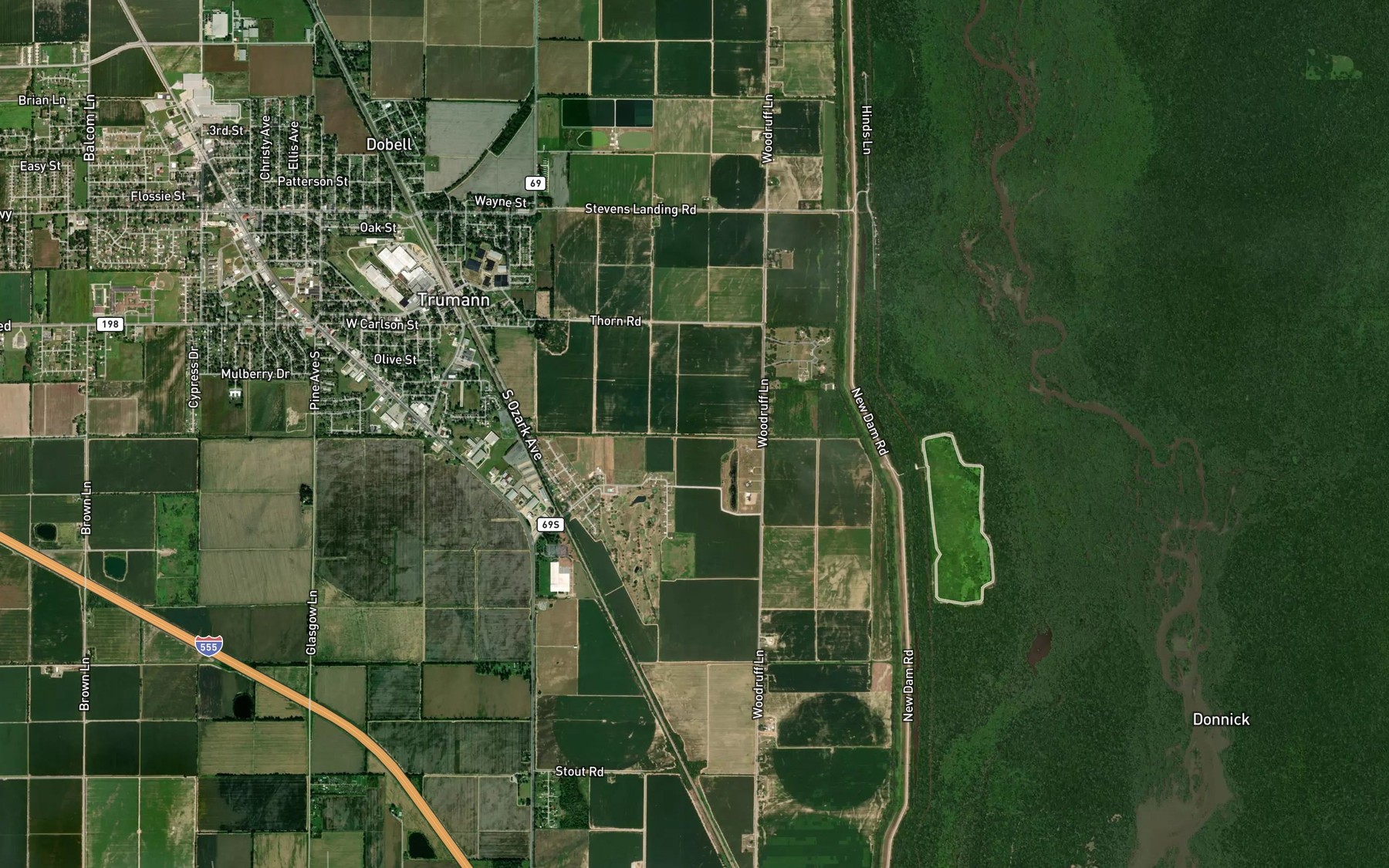 Satellite map of the Ditch Number 33
