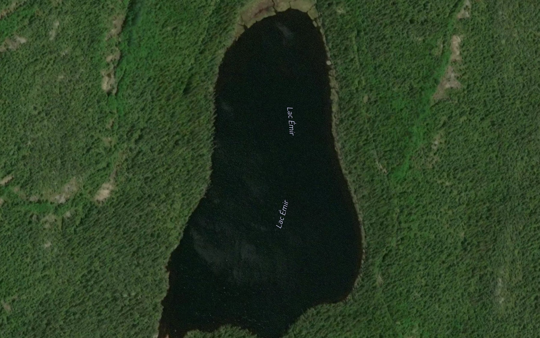 Satellite map of the Lac Emir