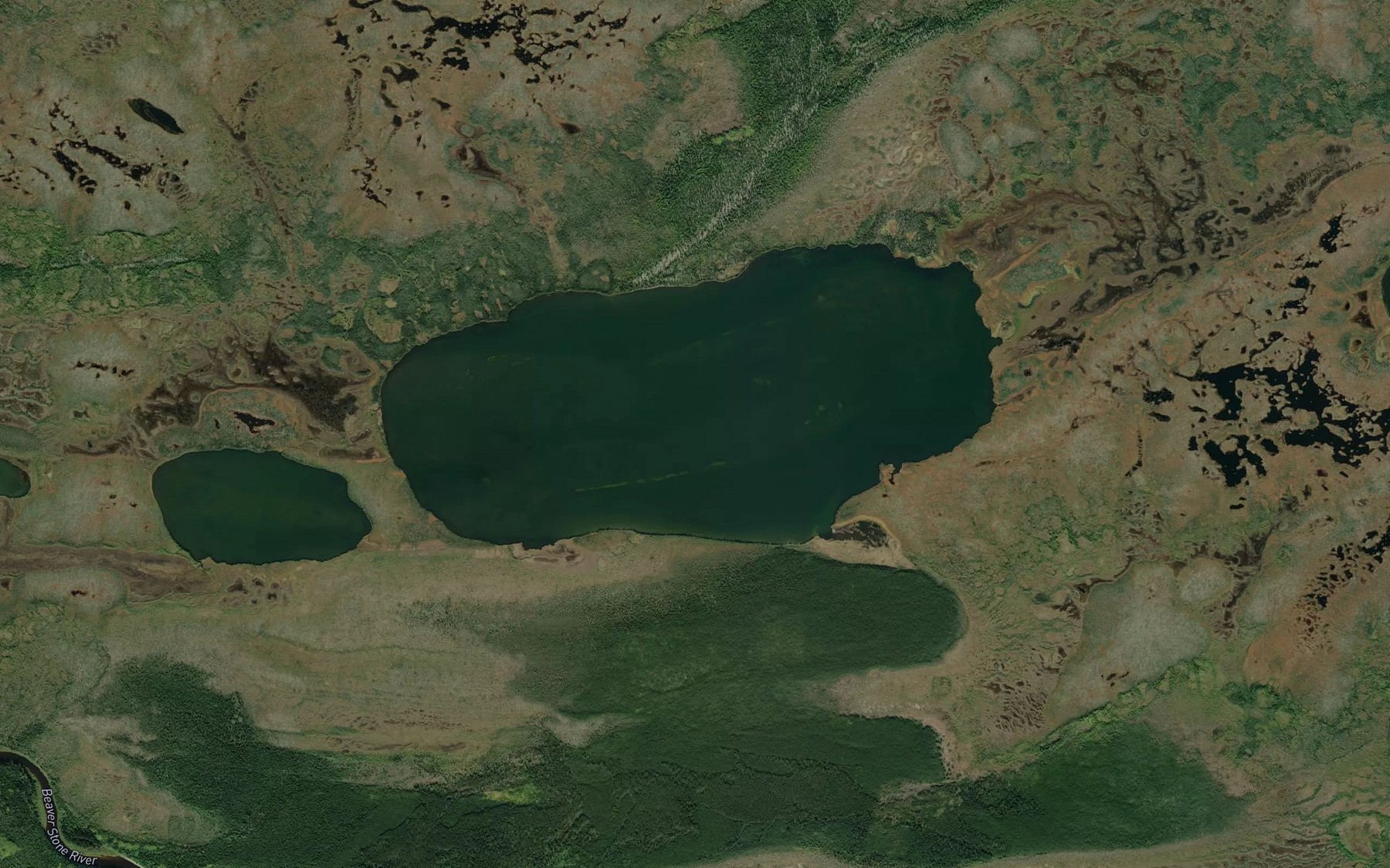 Satellite map of the Big Fish Lake