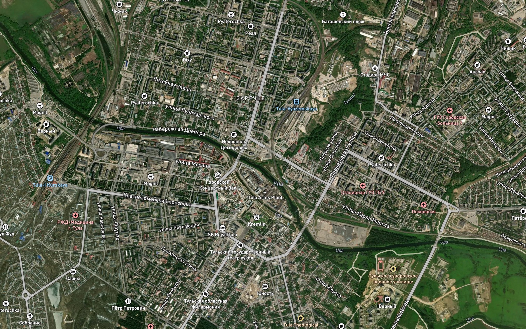 Satellite map of the Tulitsa
