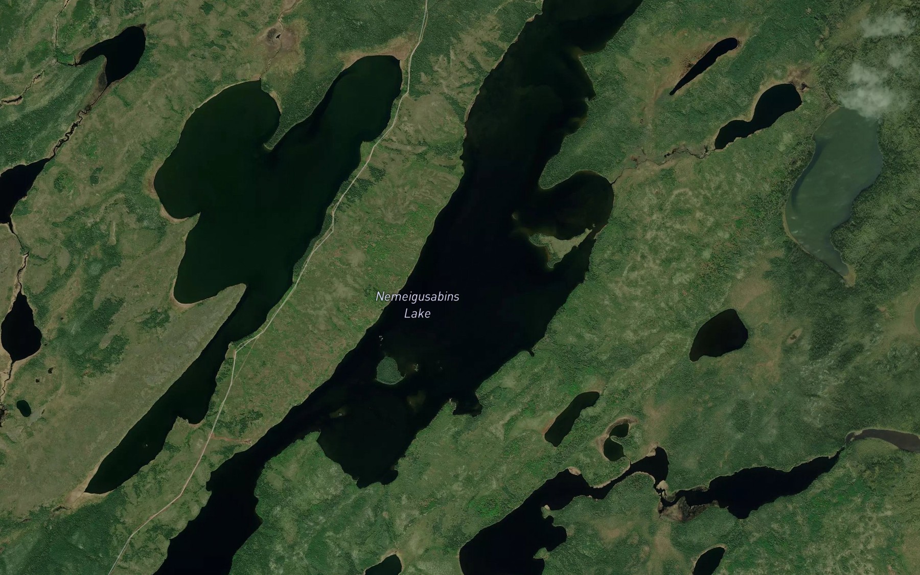 Satellite map of the Nemeigusabins Lake