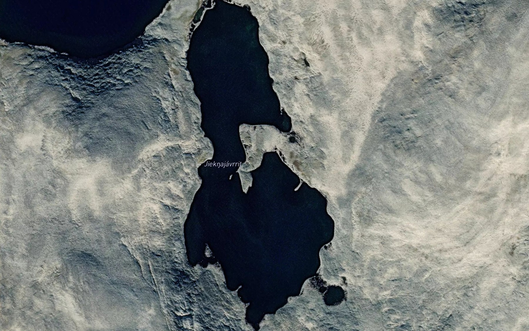 Satellite map of the Jiegnajavrit