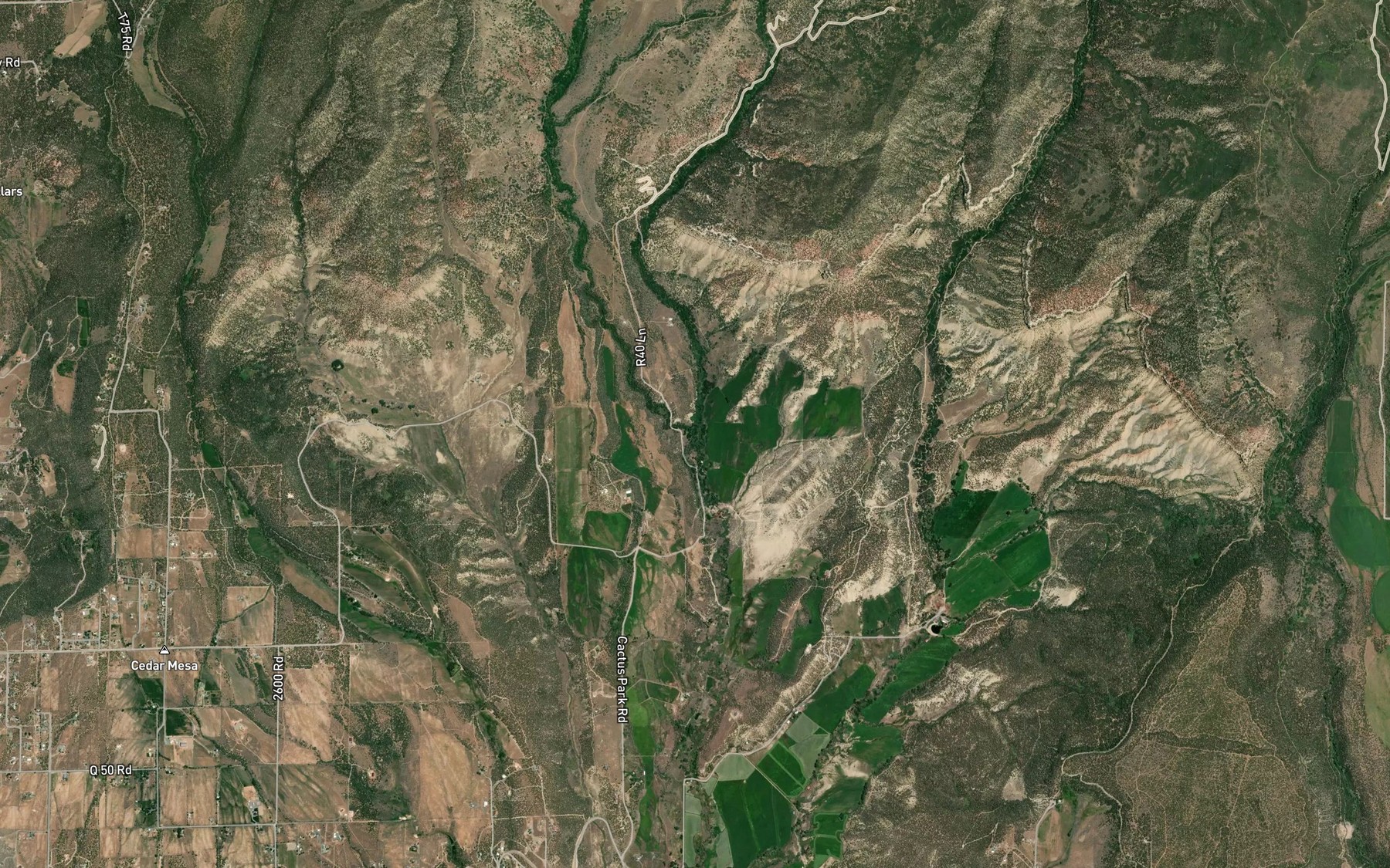 Satellite map of the West Fork Currant Creek
