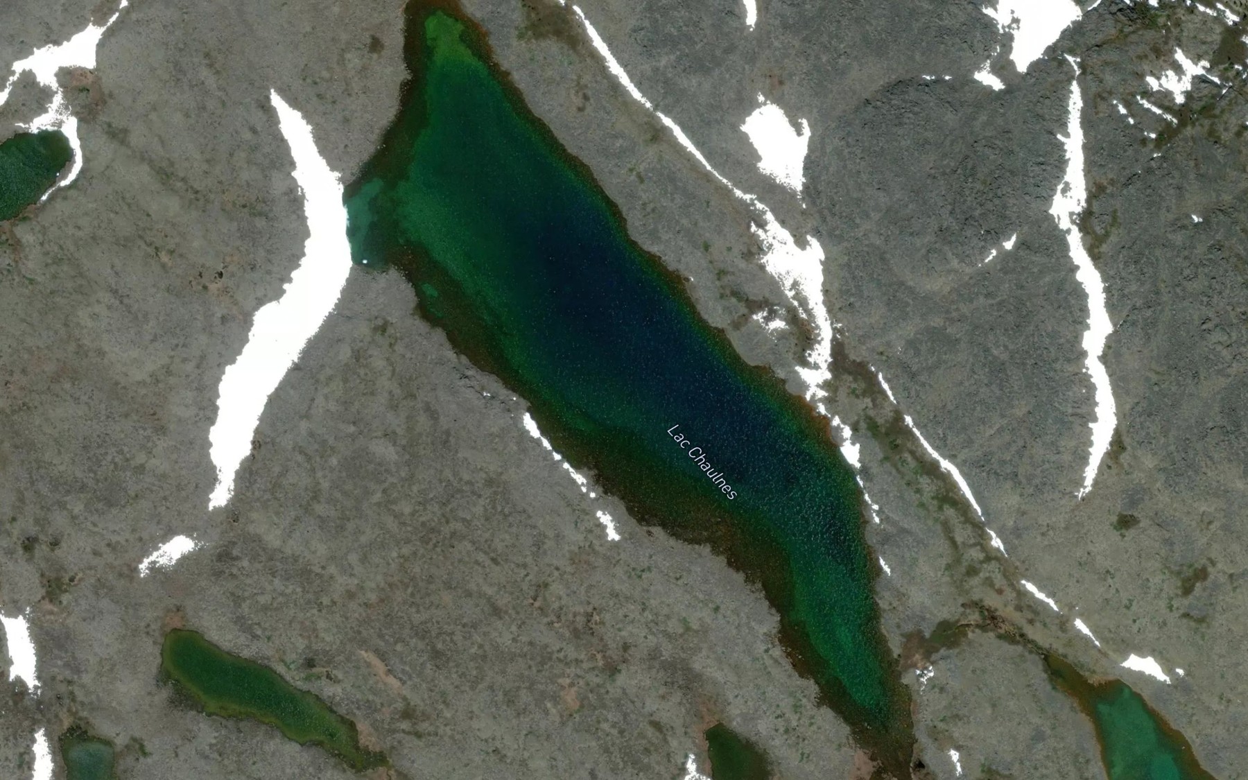 Satellite map of the Lac Chaulnes