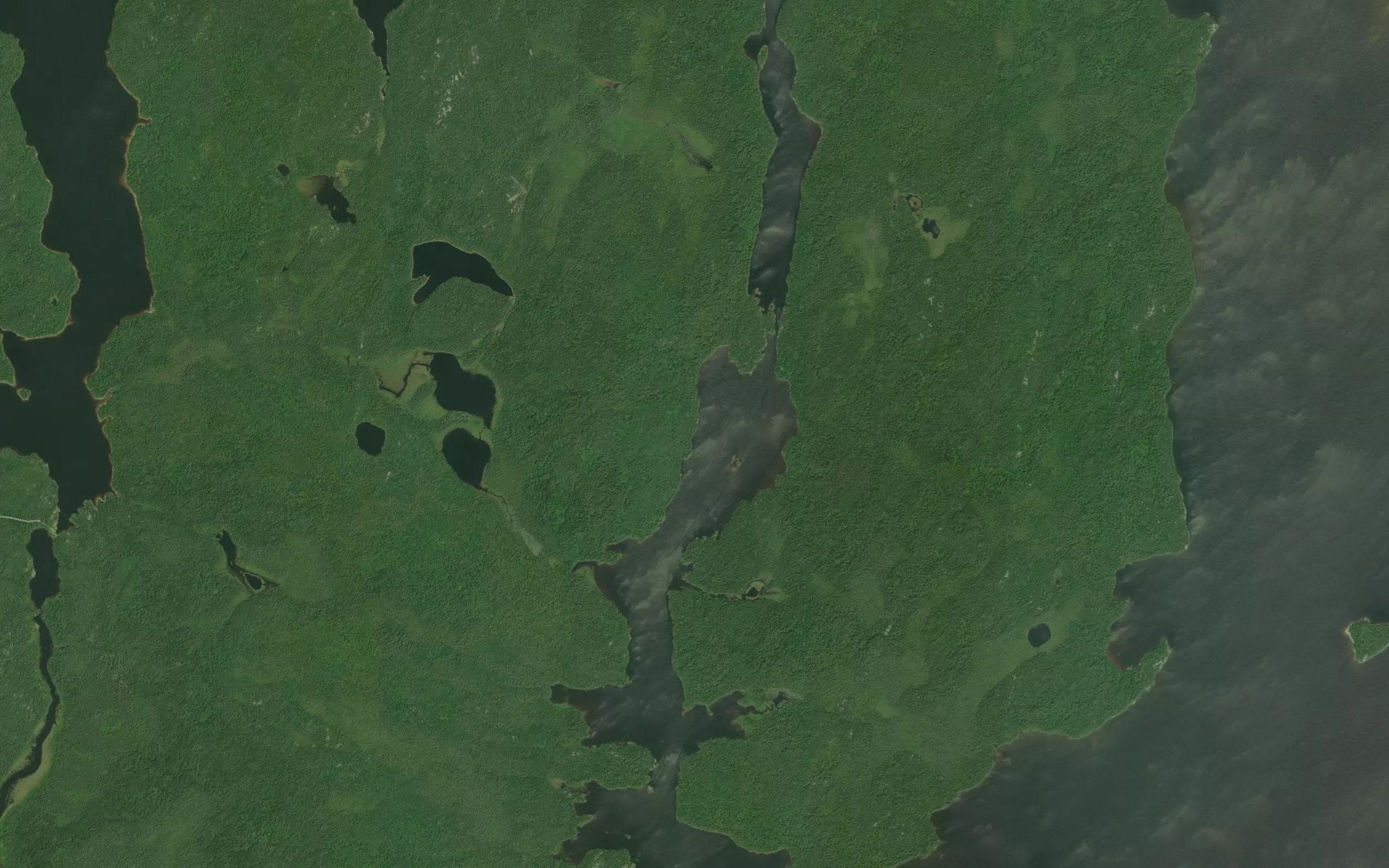 Satellite map of the Ajitamo Narrows