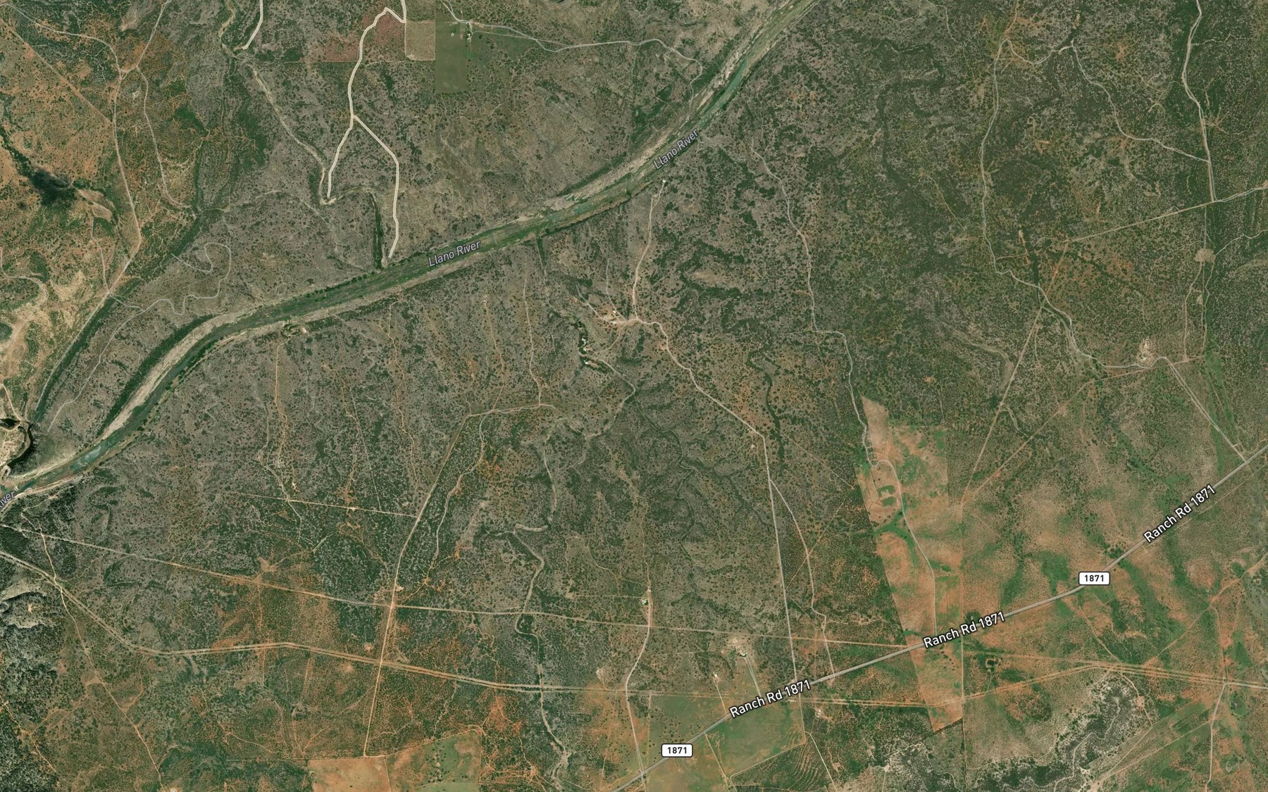 Satellite map of the Little Rocky Creek