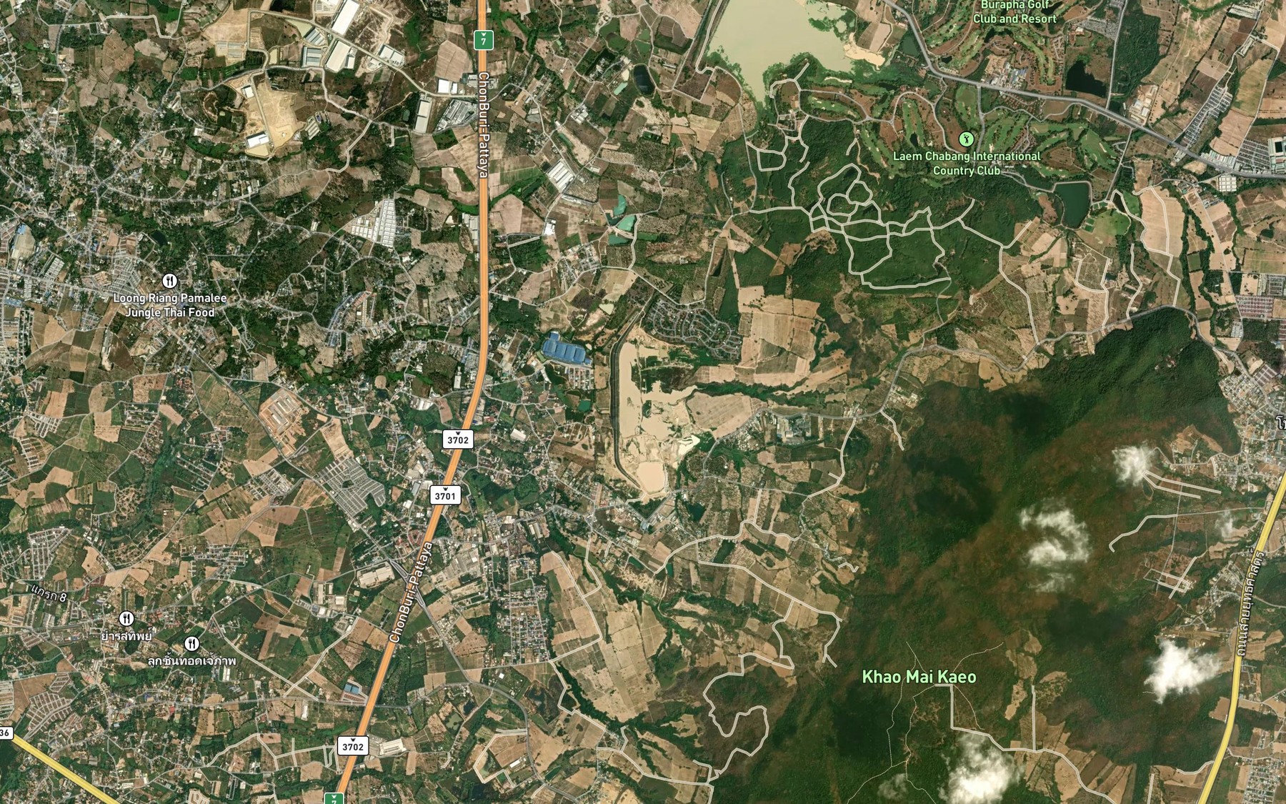Satellite map of the Ang Kep Nam Huai Khun Chit