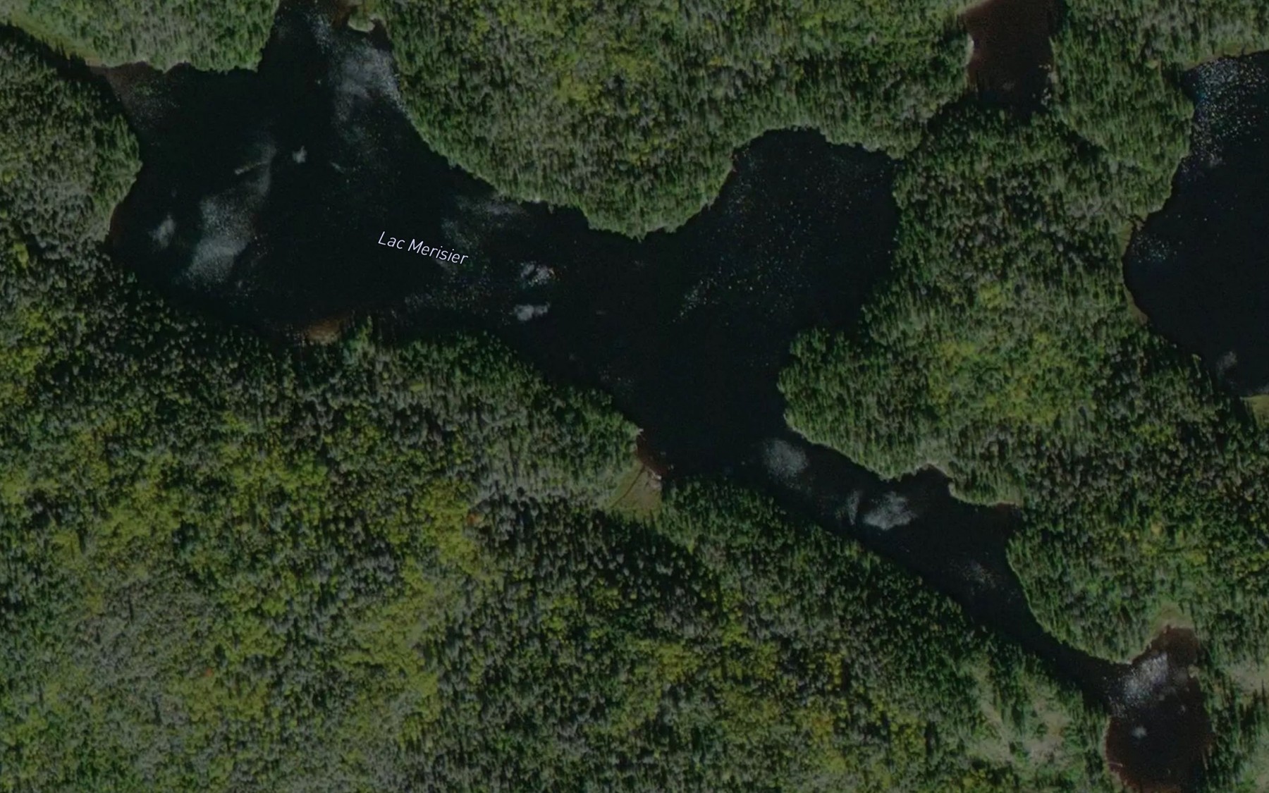 Satellite map of the Lac Merisier