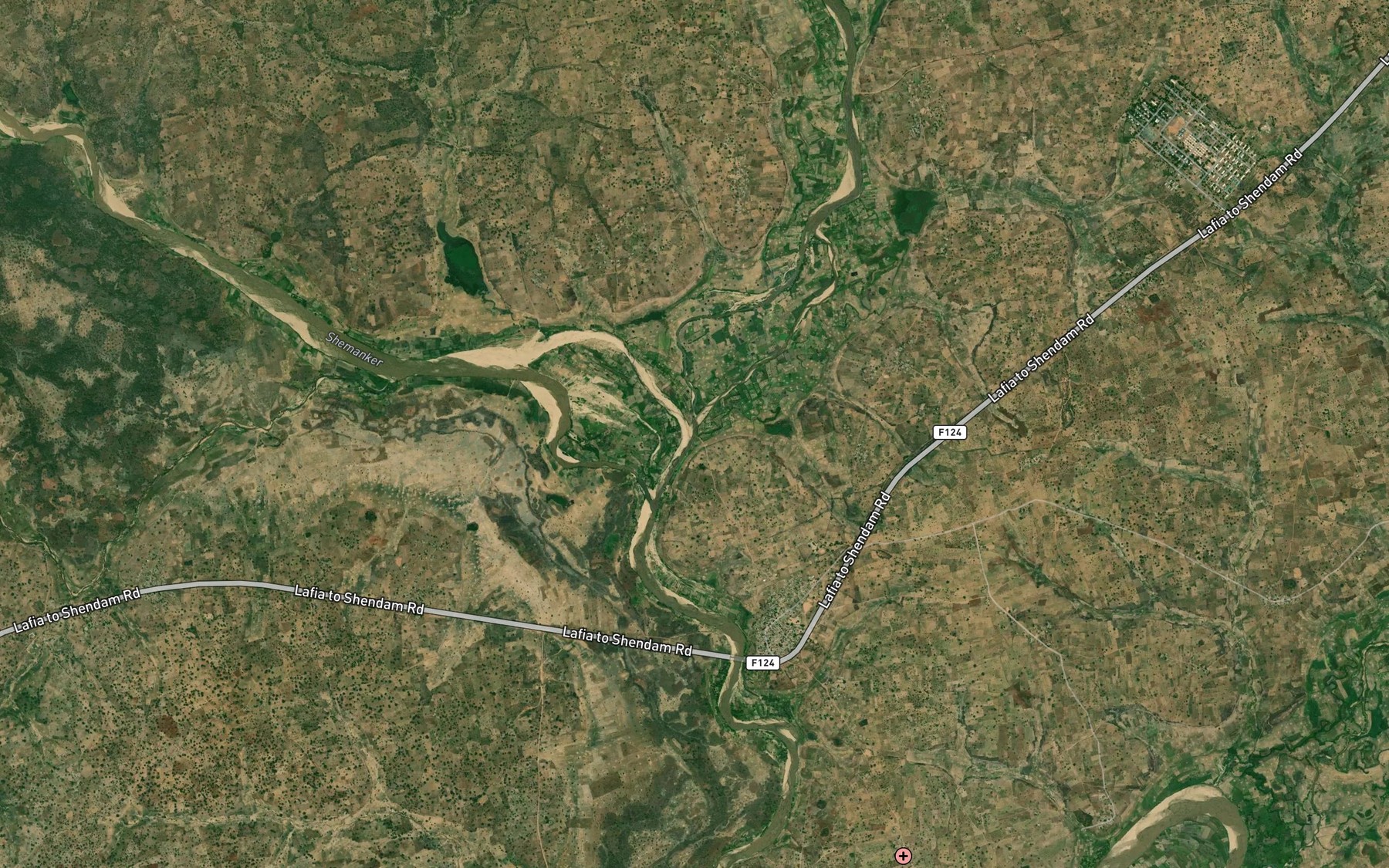 Satellite map of the River Del