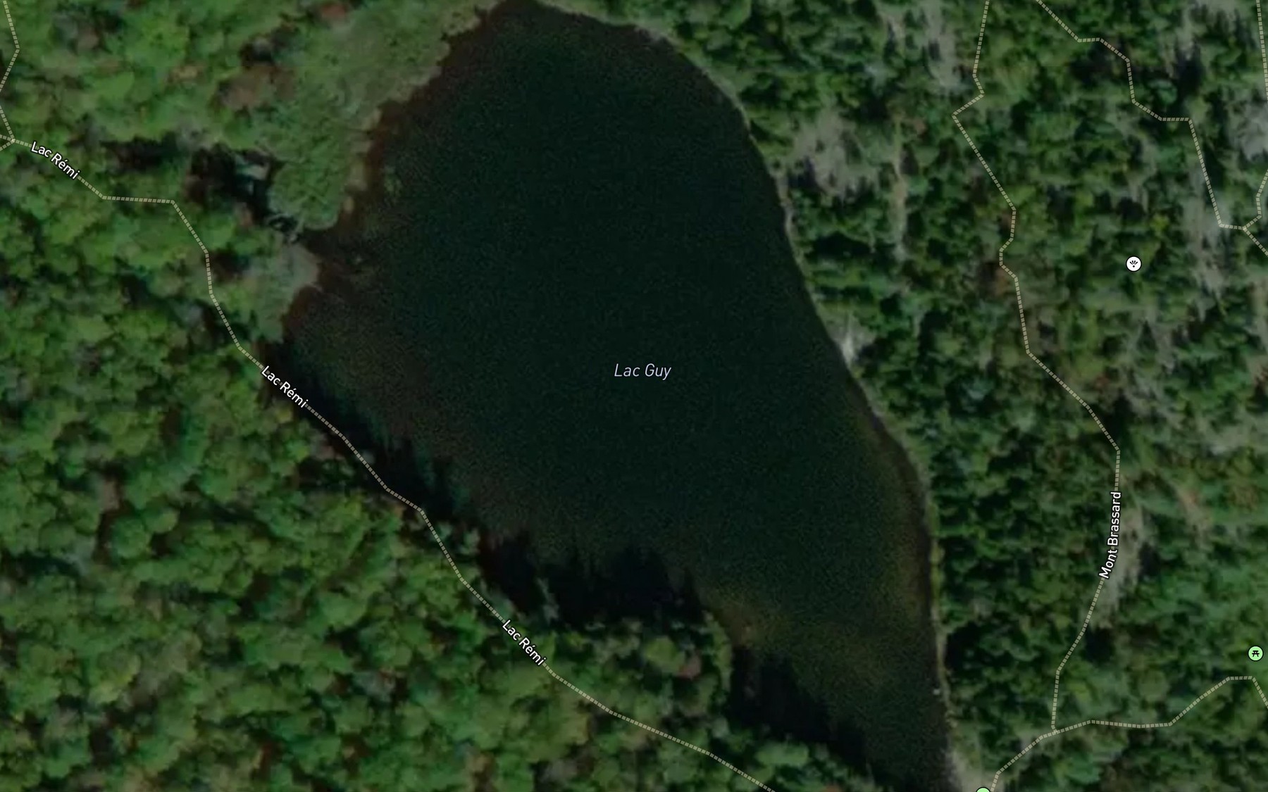 Satellite map of the Lac Guy