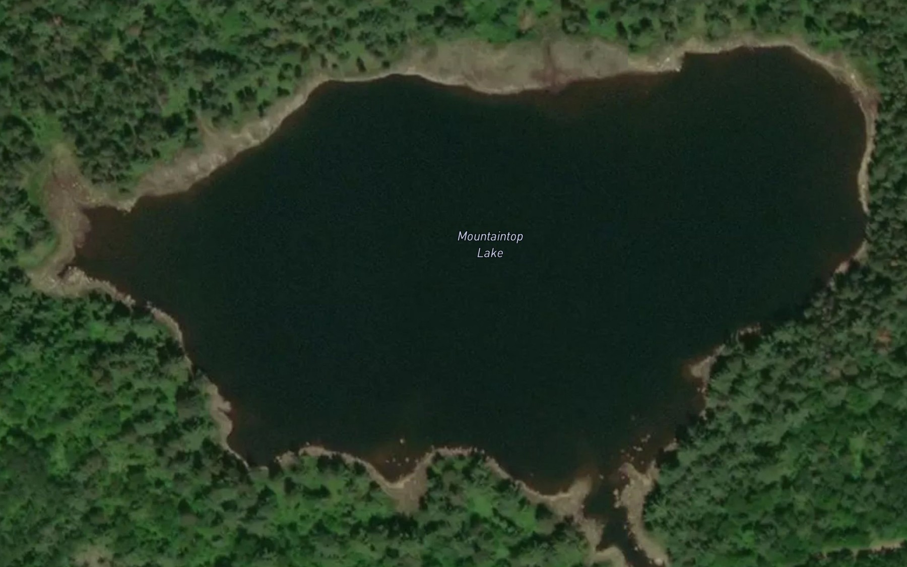 Satellite map of the Mountaintop Lake