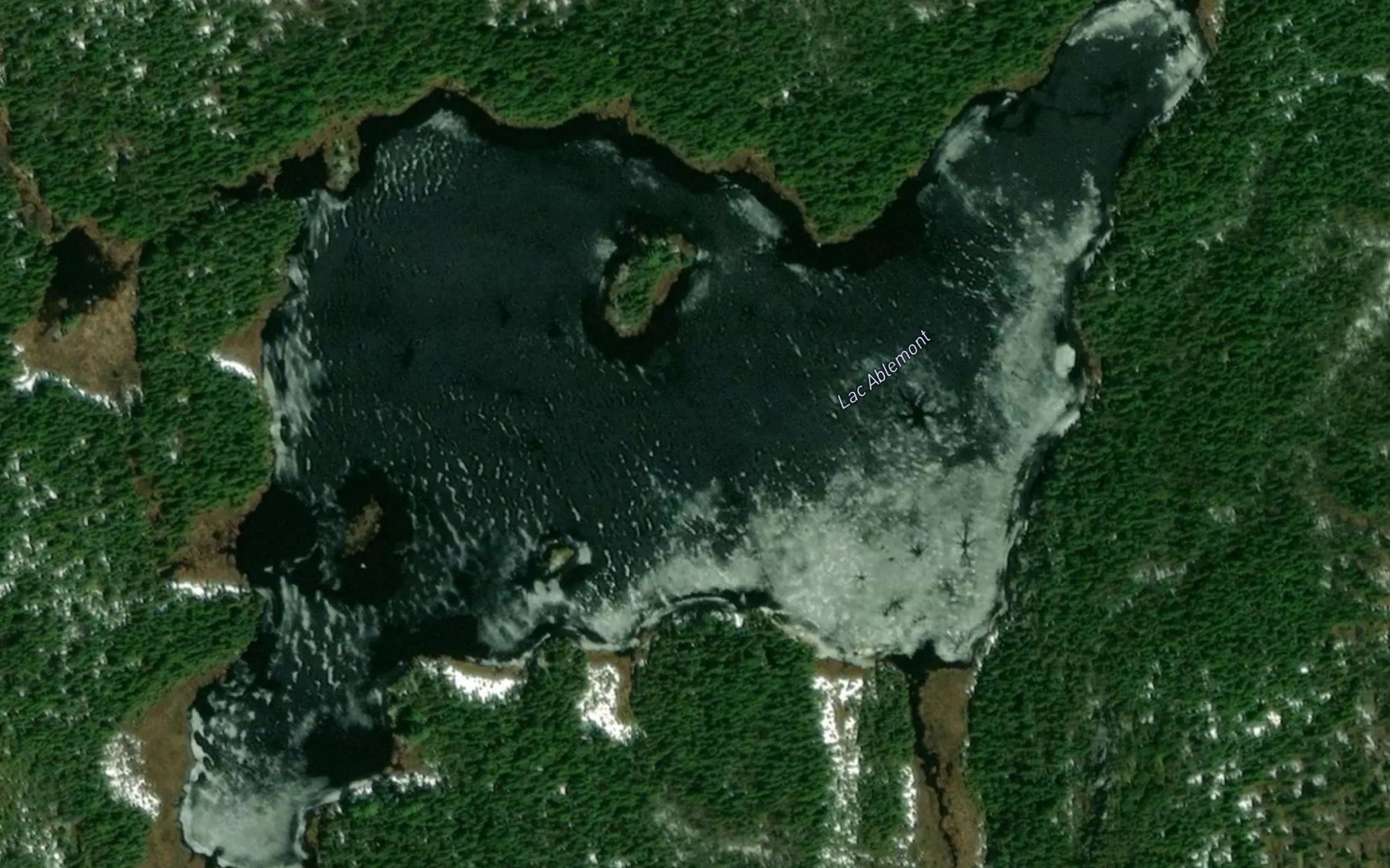 Satellite map of the Lac Ablemont