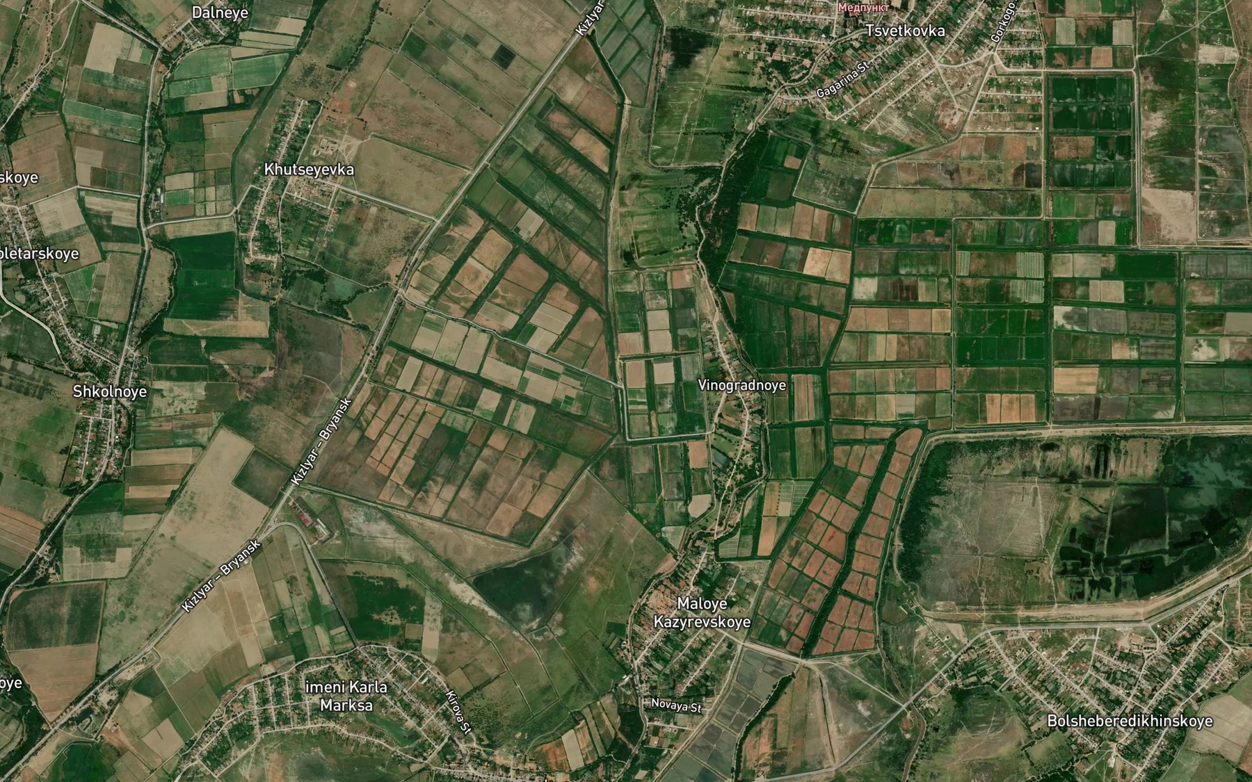 Satellite map of the Inal'skiy Kanal