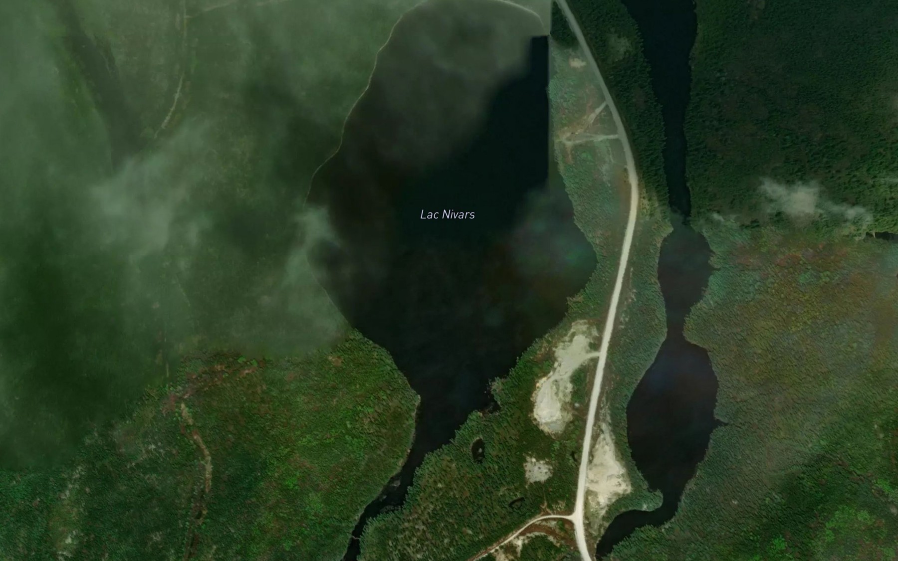 Satellite map of the Lac Nivars