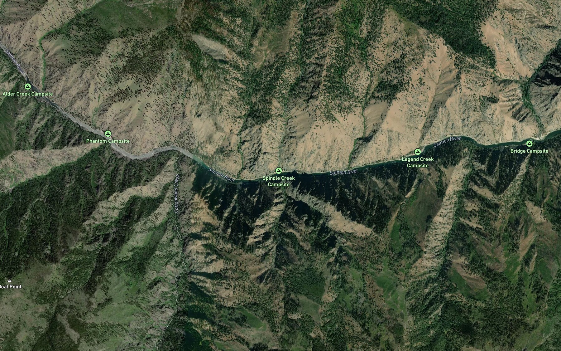 Satellite map of the Fern Creek