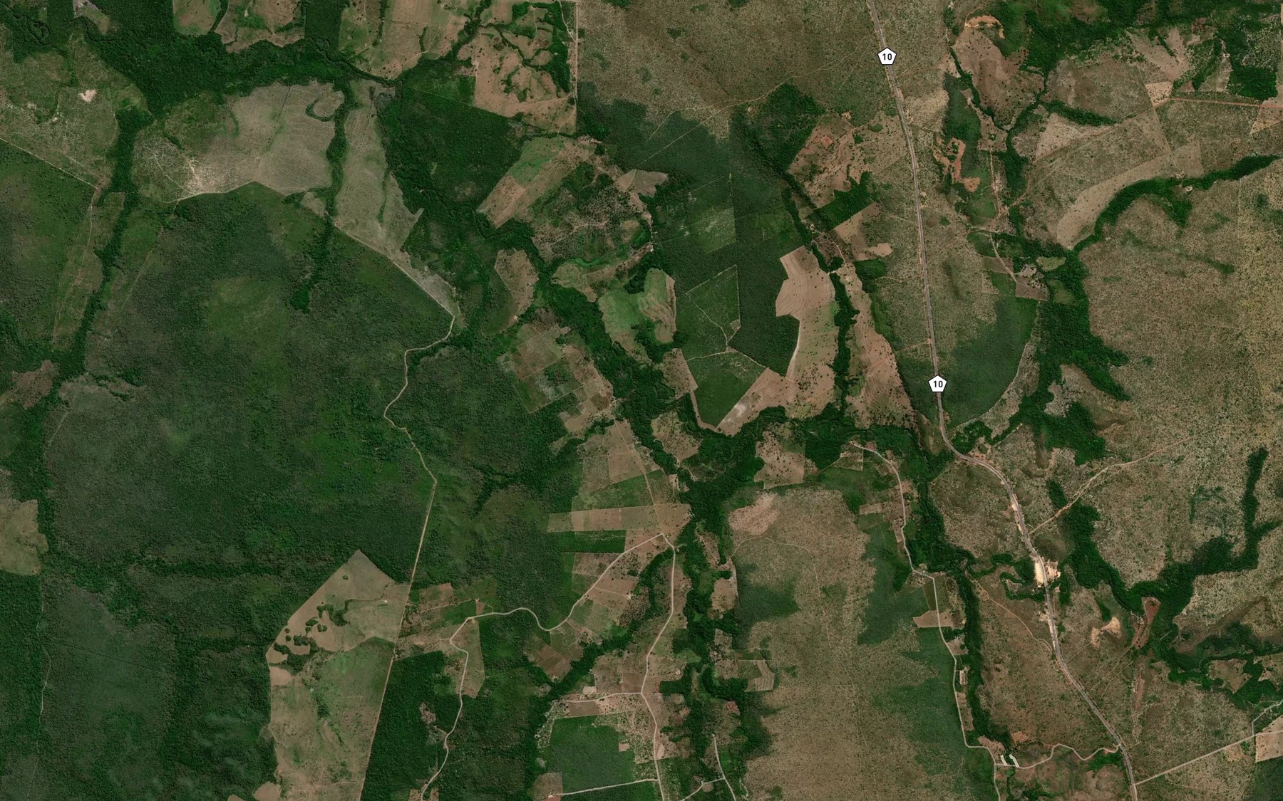 Satellite map of the Corrego Velame