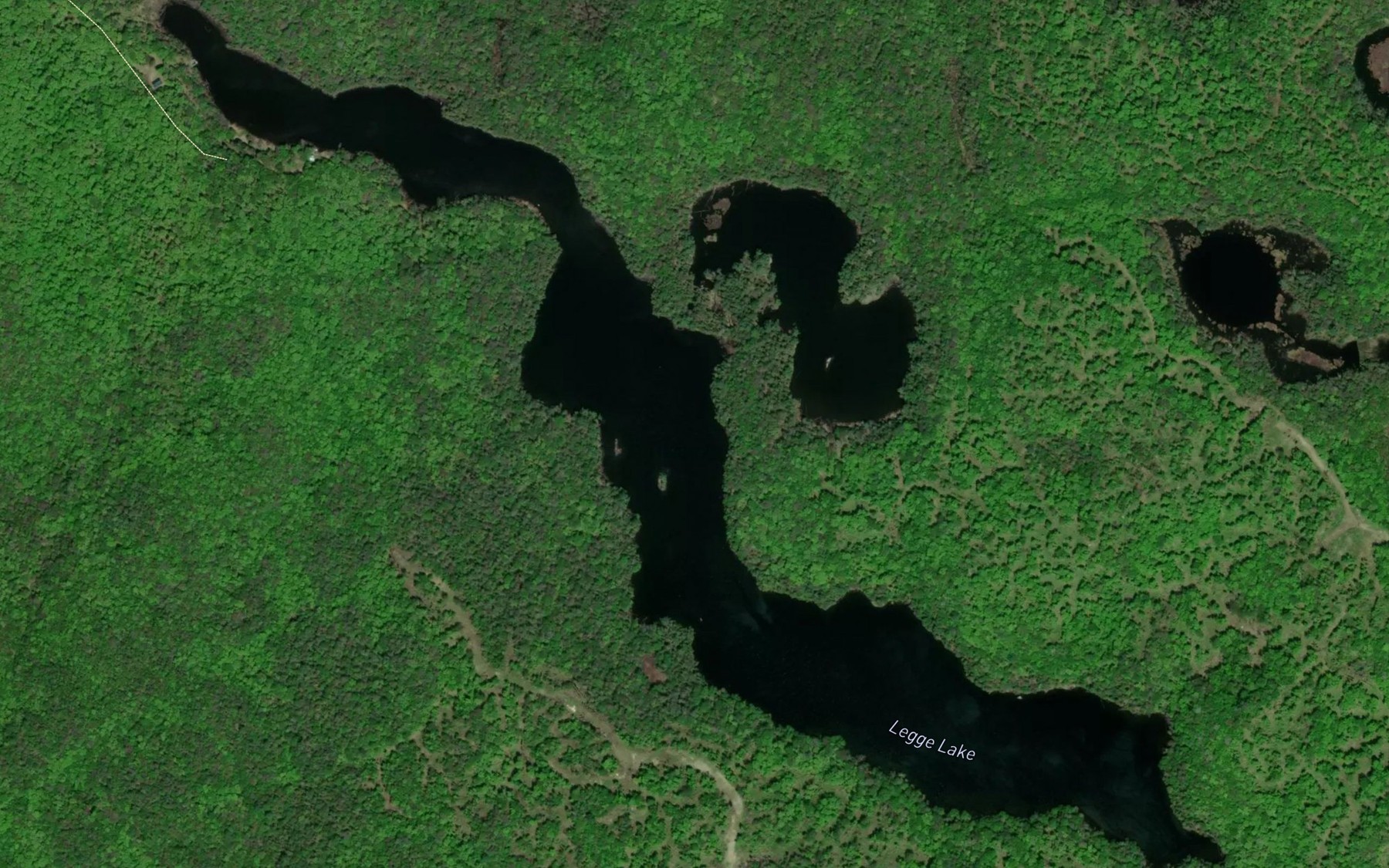 Satellite map of the Legge Lake
