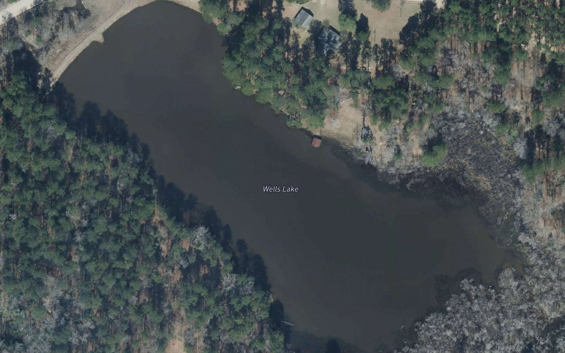 Satellite map of the Wells Lake