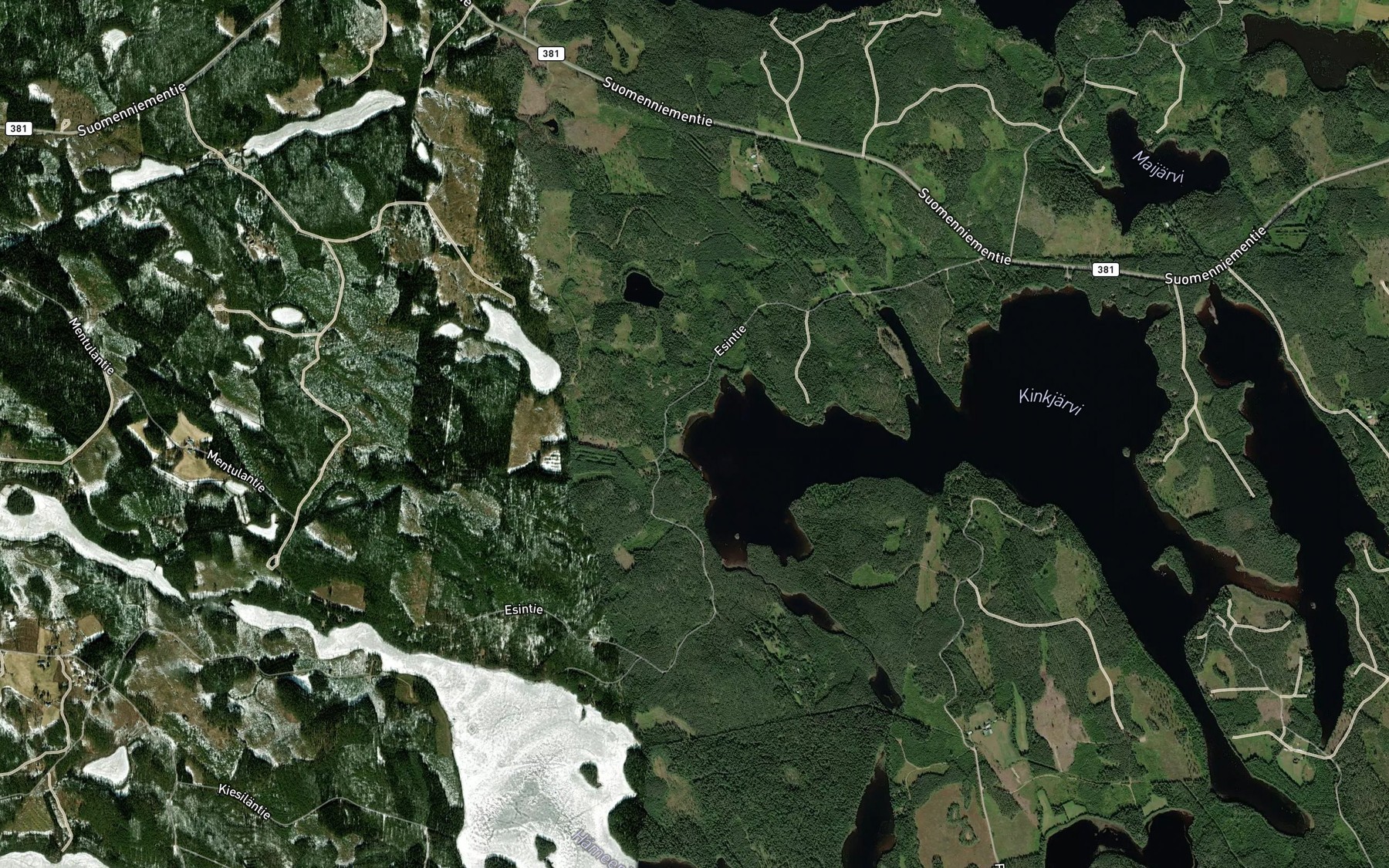 Satellite map of the Lemetinlahti