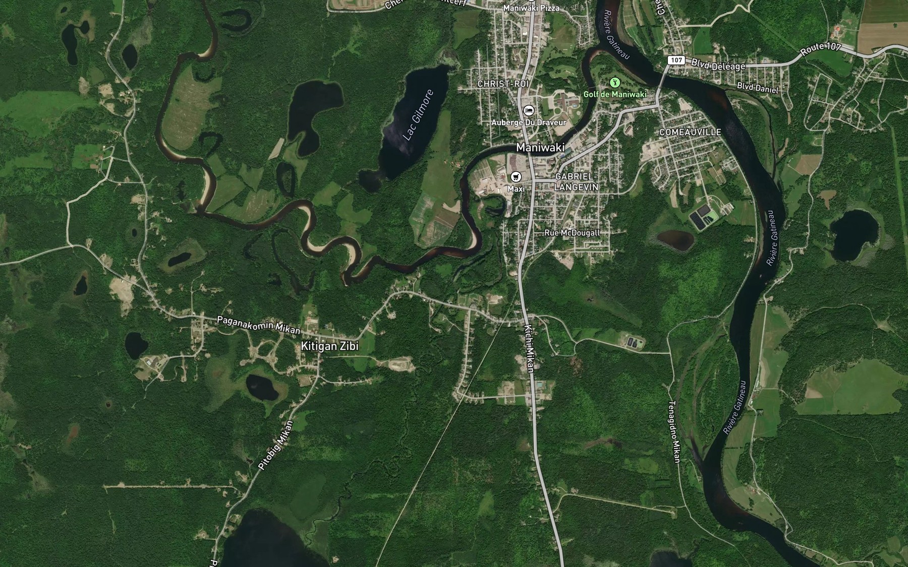 Satellite map of the Ruisseau Pitobig