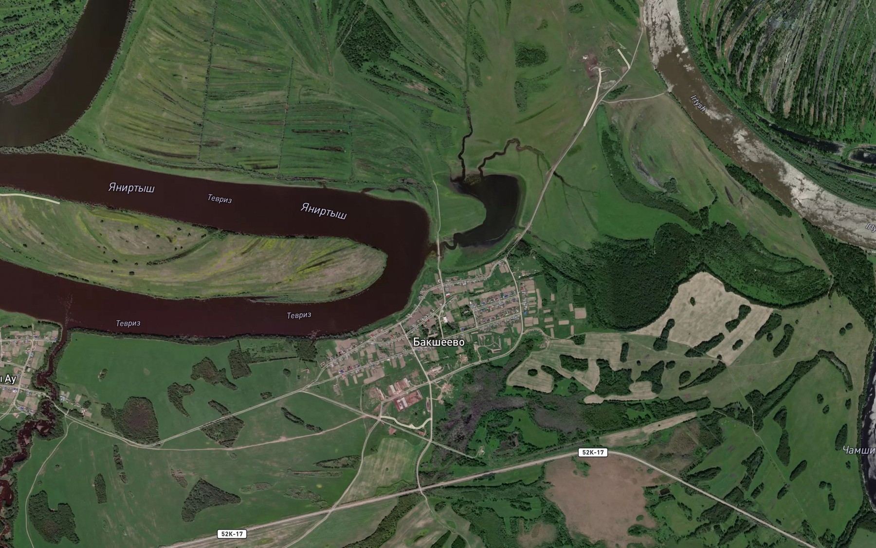 Satellite map of the Ozero Yanirtysh