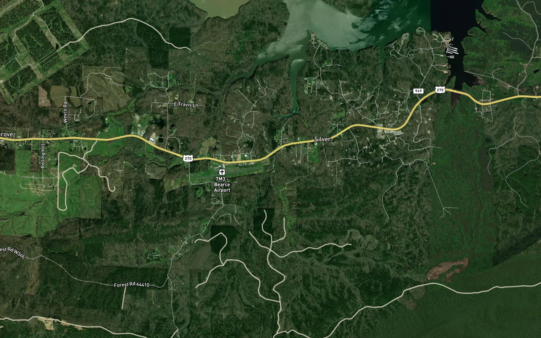 Satellite map of the East Fork Twin Creek