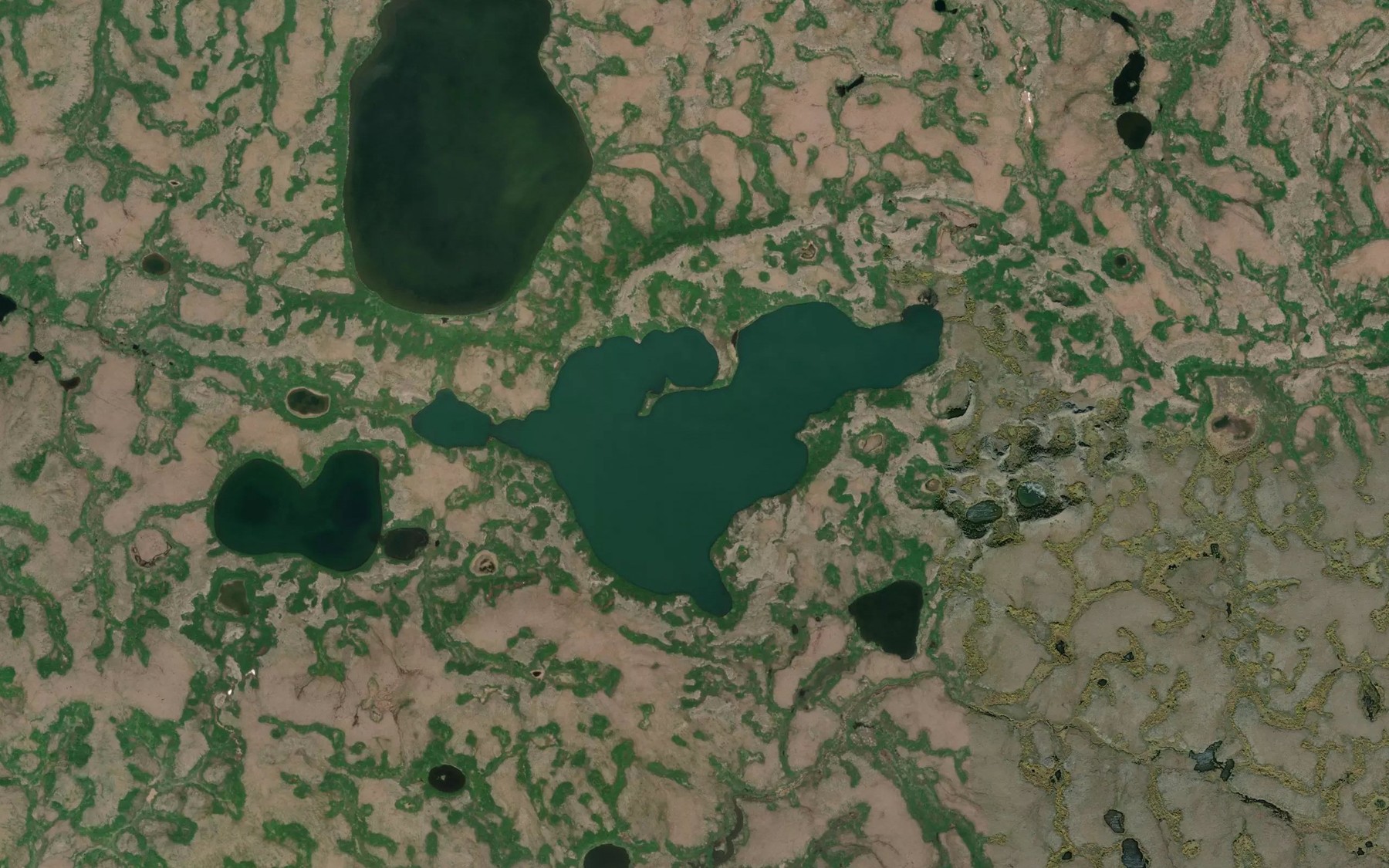 Satellite map of the Tungak Lake