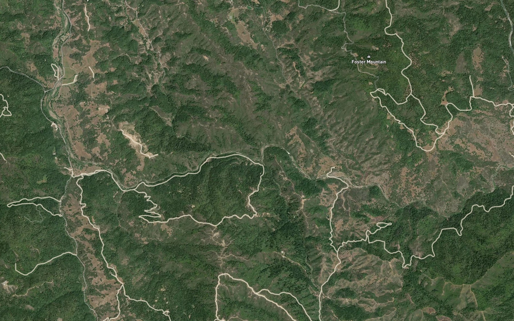 Satellite map of the Long Branch Creek